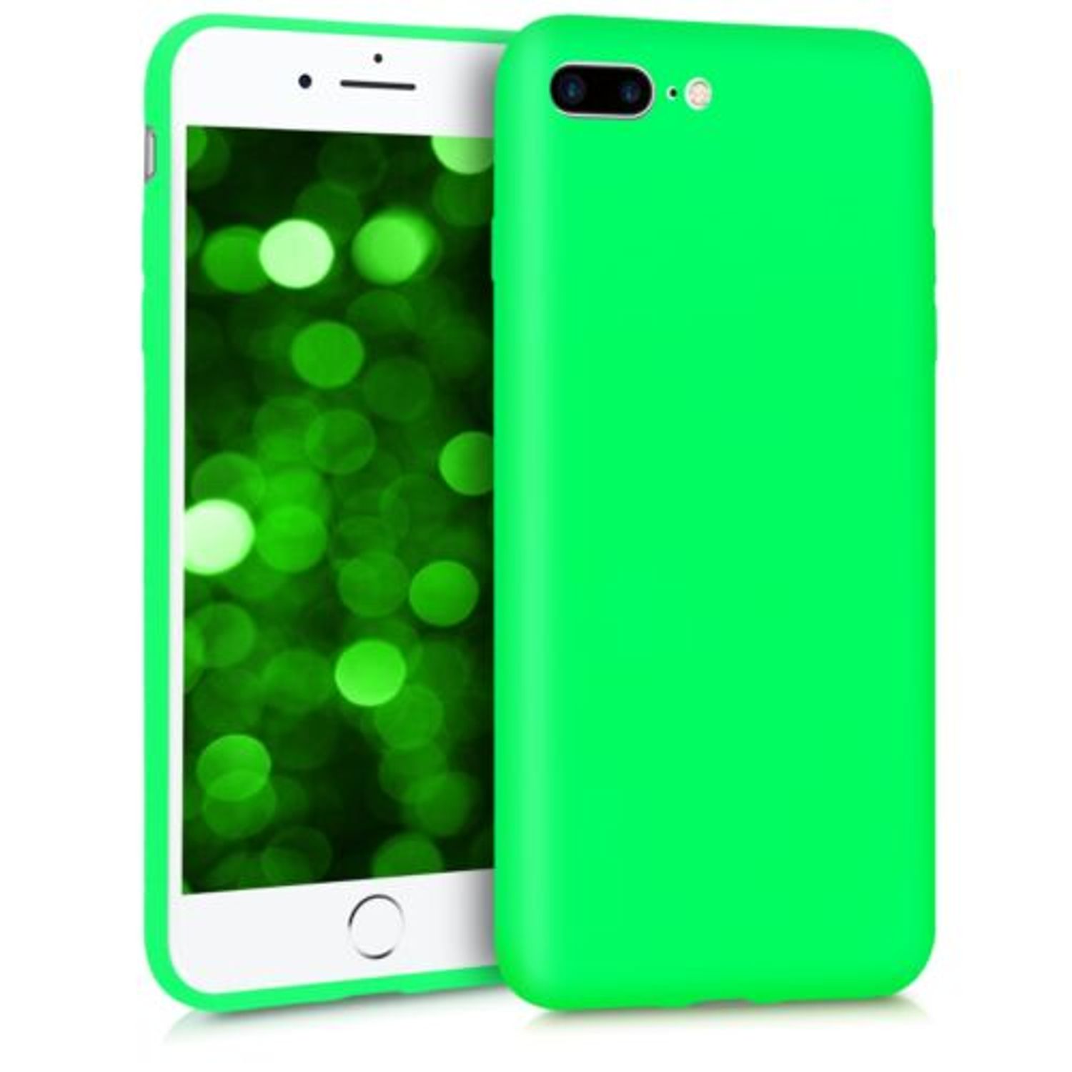 Husa pentru Apple iPhone 8 Plus/iPhone 7 Plus, Silicon, Verde, 45354.44 fotografia produsului