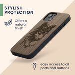 Husa Kwmobile pentru Apple iPhone 13, Lemn, Maro, 55953.10 fotografia produsului View 6 S