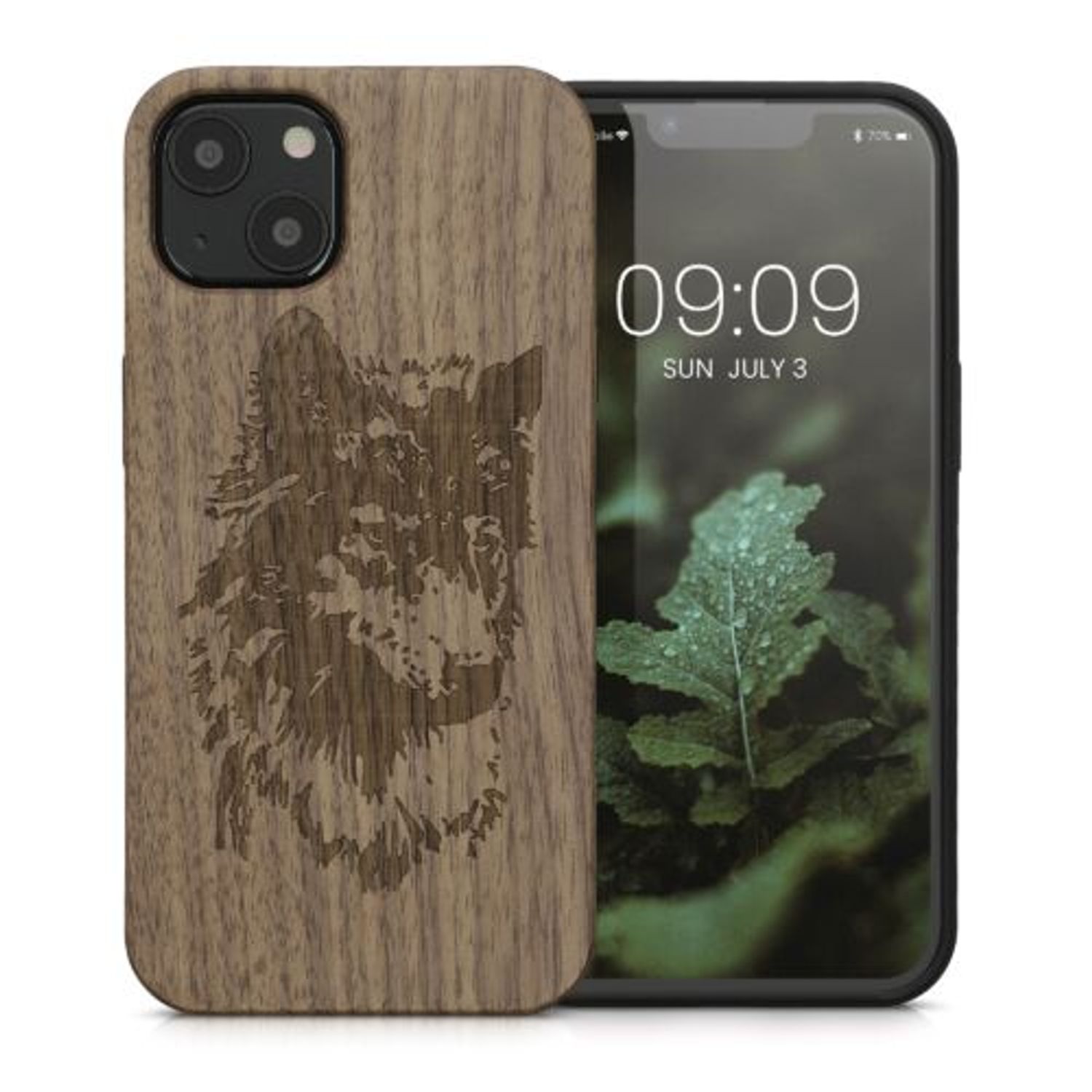 Husa Kwmobile pentru Apple iPhone 13, Lemn, Maro, 55953.10 fotografia produsului