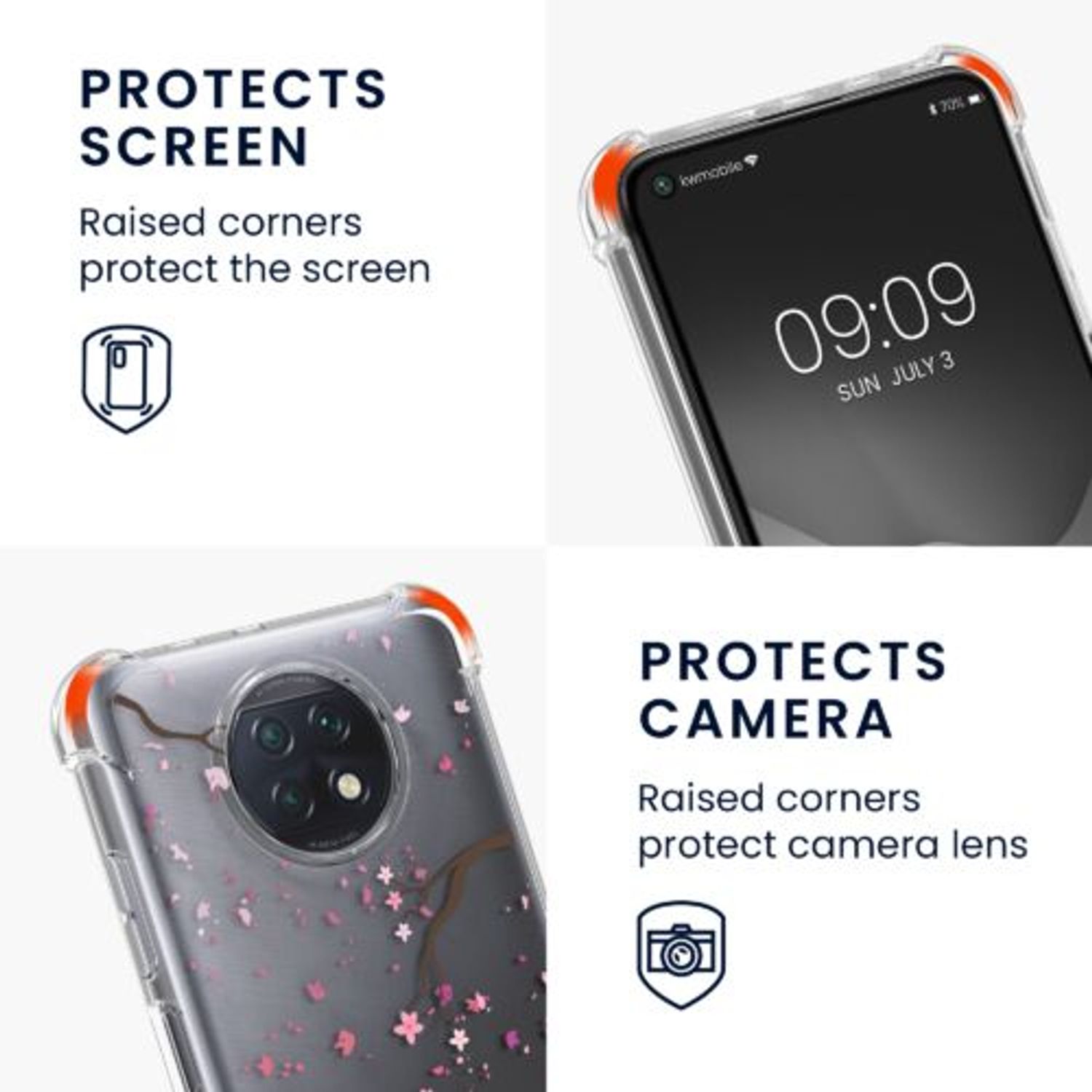 Husa Kwmobile pentru Xiaomi Redmi Note 9T, Silicon, Multicolor, 58214.01 fotografia produsului View 3 L