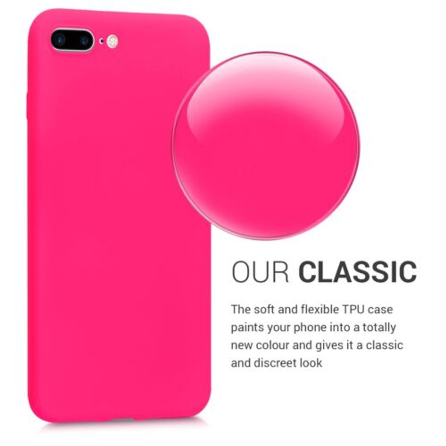 Husa pentru Apple iPhone 8 Plus/iPhone 7 Plus, Silicon, Roz, 45354.77 fotografia produsului View 13 L