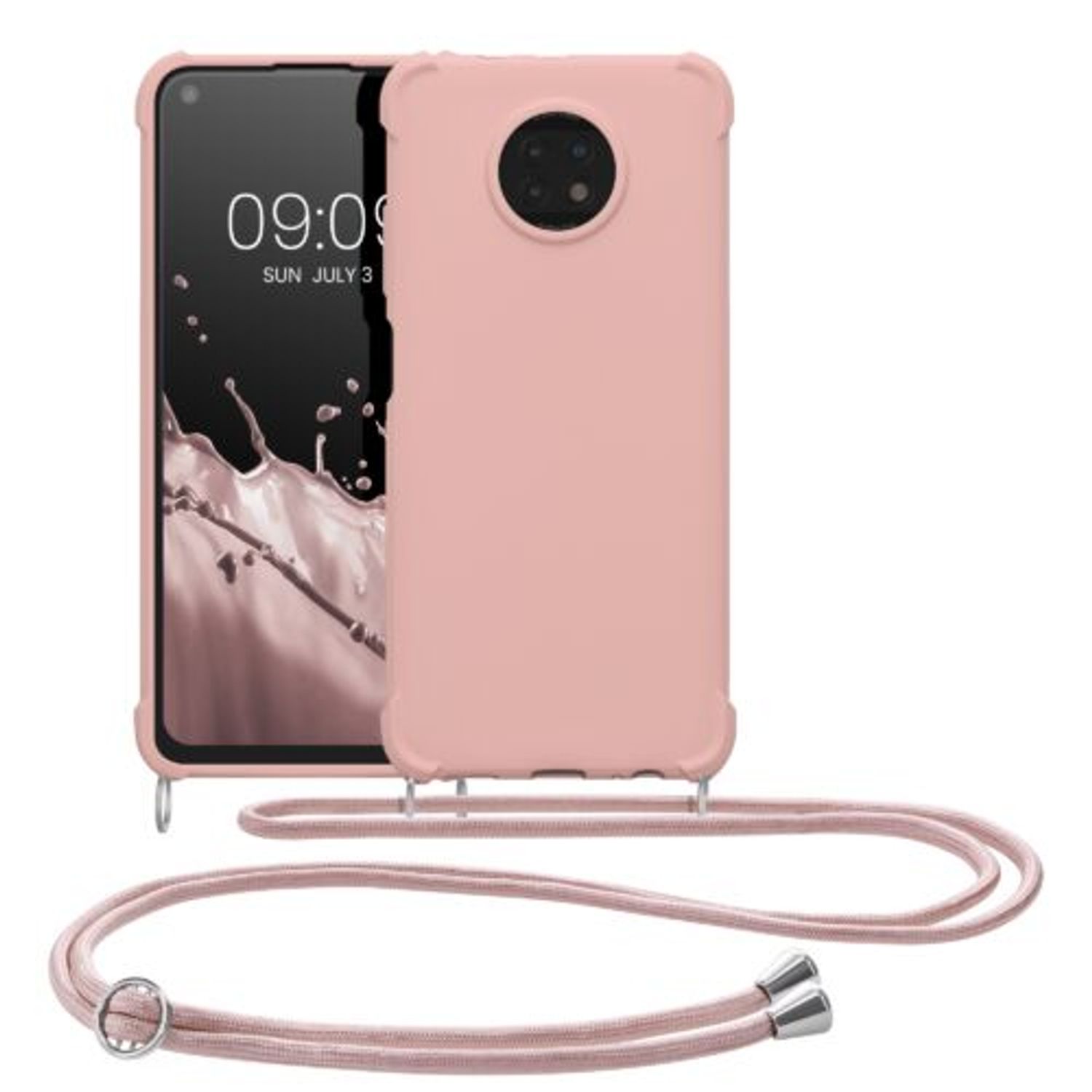 Husa Kwmobile pentru Xiaomi Redmi Note 9T, Silicon, Roz, 54660.154 fotografia produsului