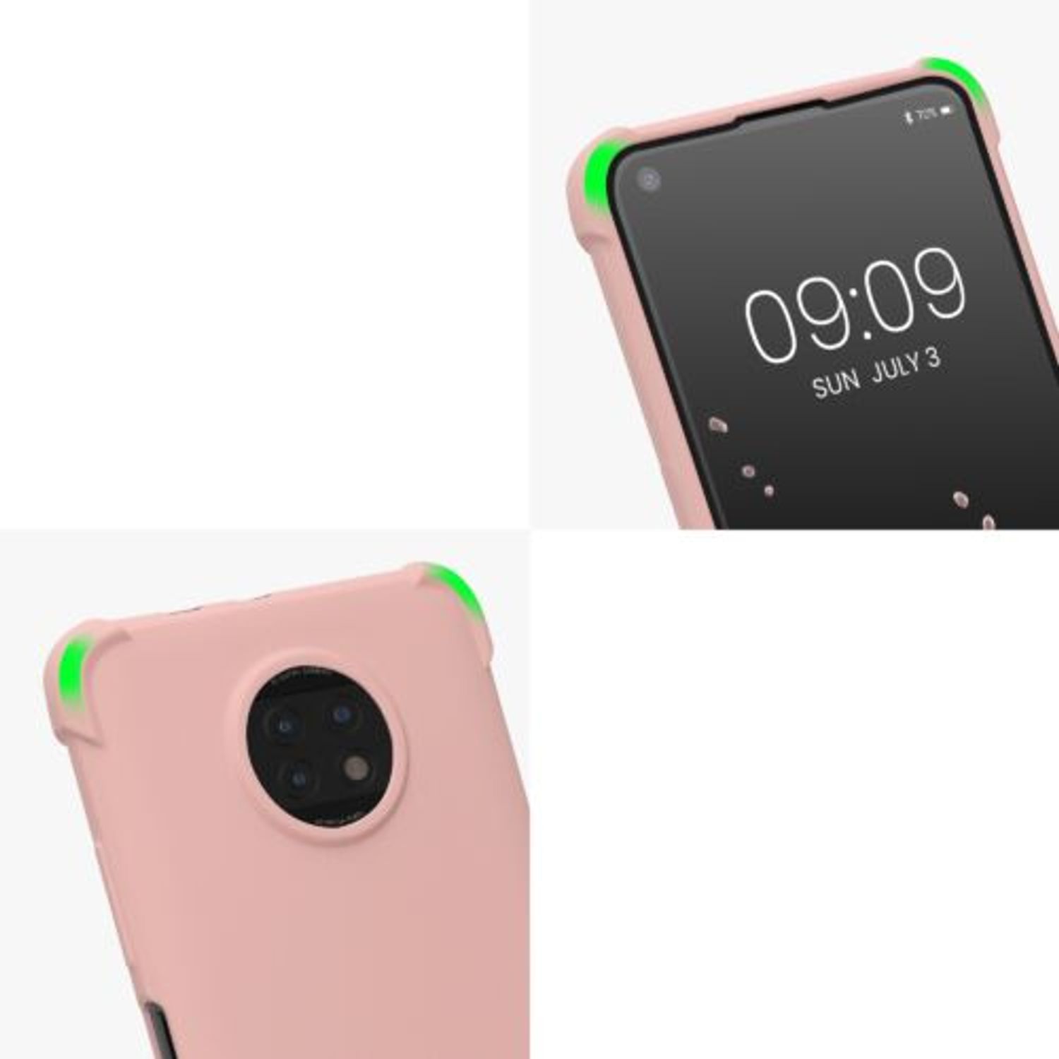 Husa Kwmobile pentru Xiaomi Redmi Note 9T, Silicon, Roz, 54660.154 fotografia produsului View 8 L