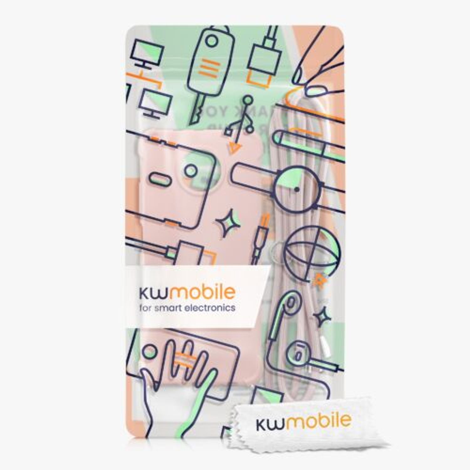 Husa Kwmobile pentru Xiaomi Redmi Note 9T, Silicon, Roz, 54660.154 fotografia produsului View 7 L