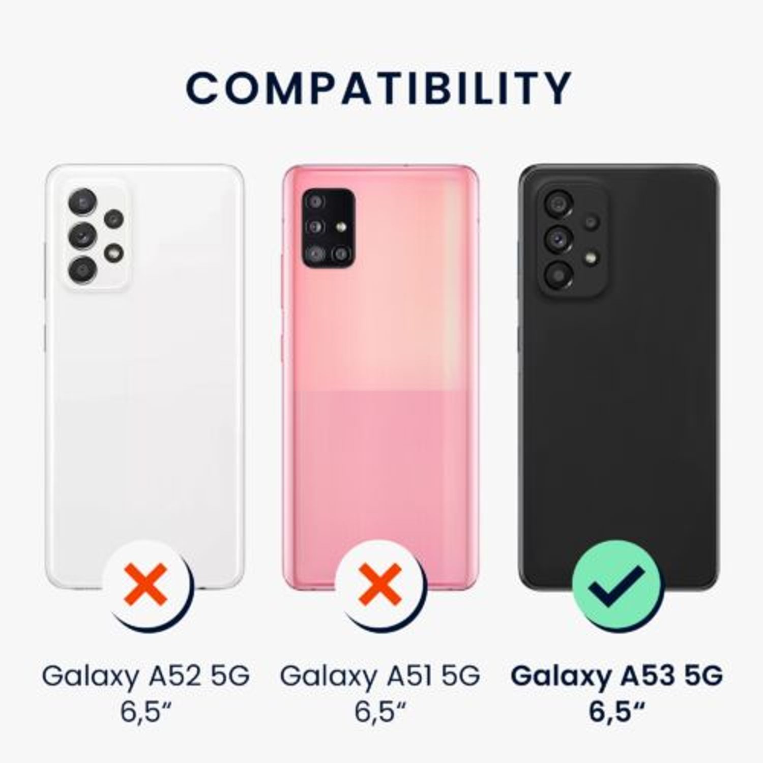 Husa Kwmobile pentru Samsung Galaxy A53 5G, Silicon, Multicolor, 58234.02 fotografia produsului View 5 L