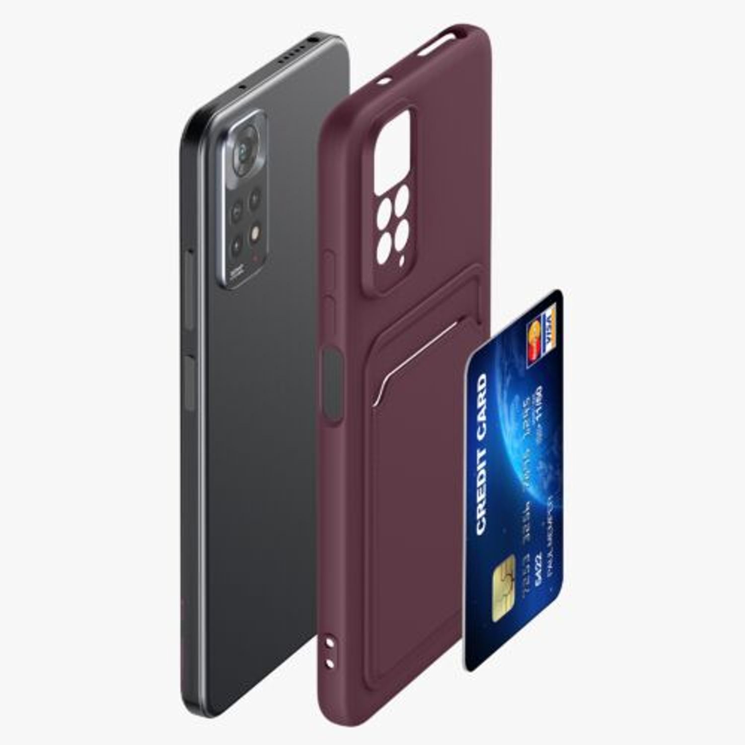 Husa Kwmobile pentru Xiaomi Redmi Note 11/Redmi Note 11s, Silicon, Violet, 57384.190 fotografia produsului View 7 L