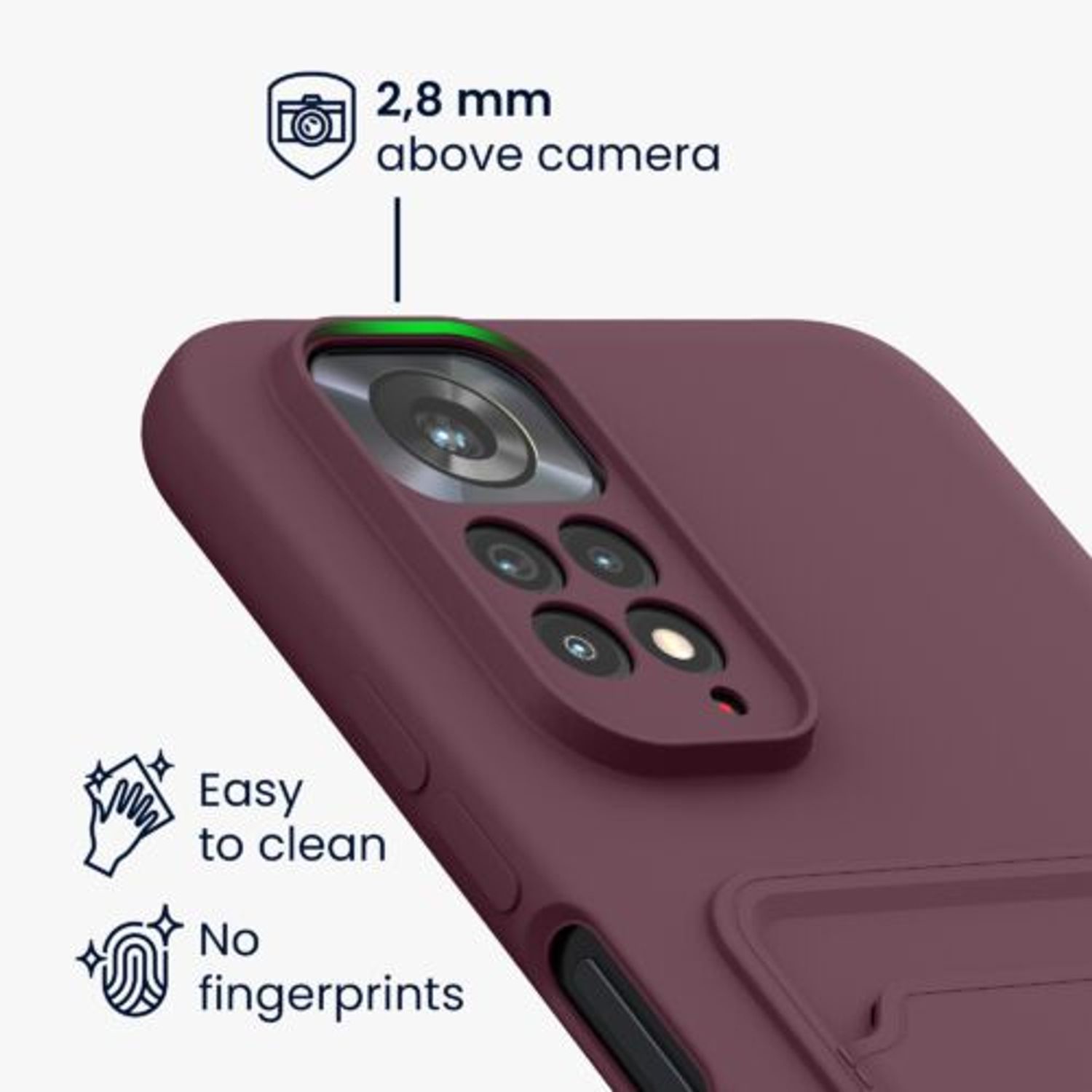 Husa Kwmobile pentru Xiaomi Redmi Note 11/Redmi Note 11s, Silicon, Violet, 57384.190 fotografia produsului View 4 L