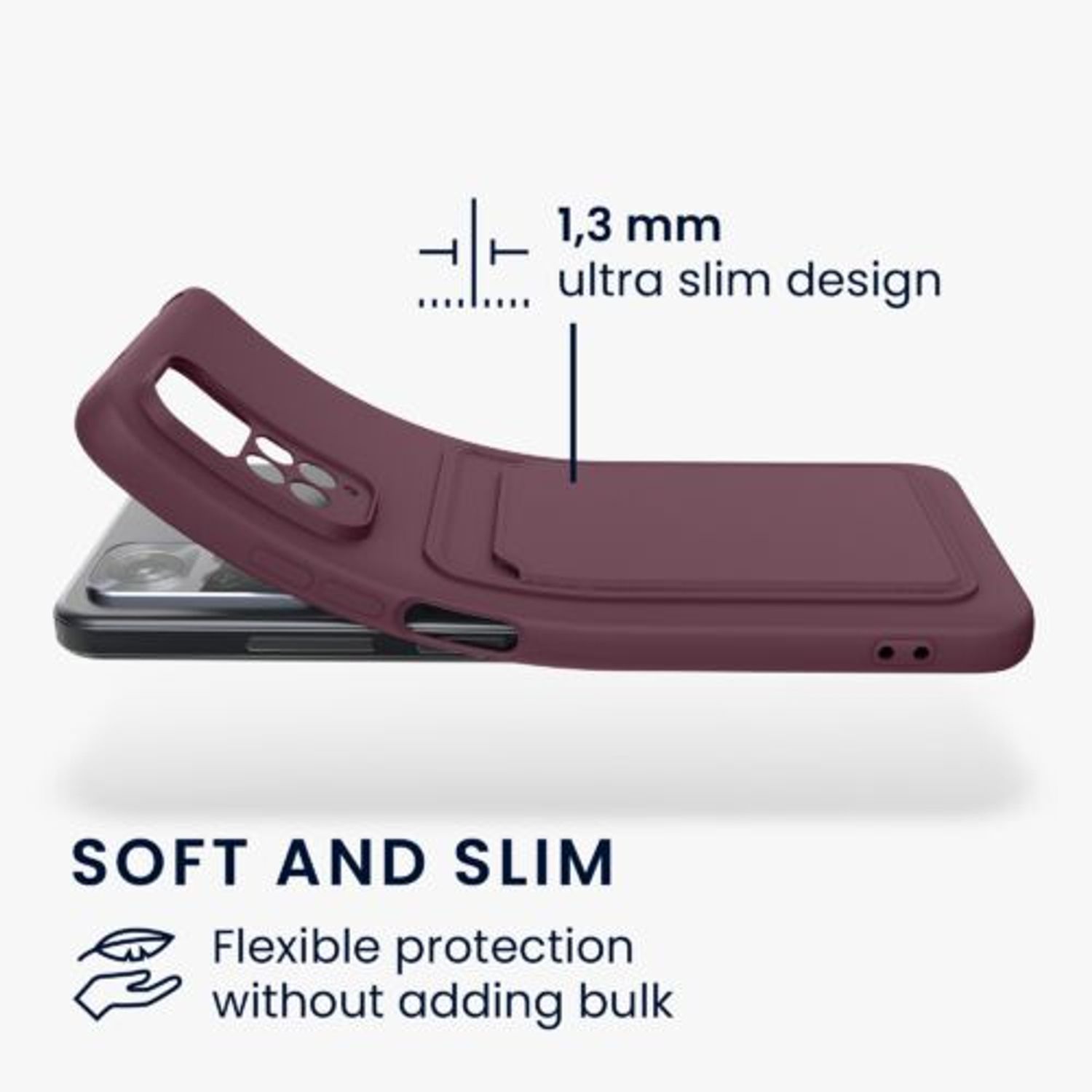 Husa Kwmobile pentru Xiaomi Redmi Note 11/Redmi Note 11s, Silicon, Violet, 57384.190 fotografia produsului View 3 L