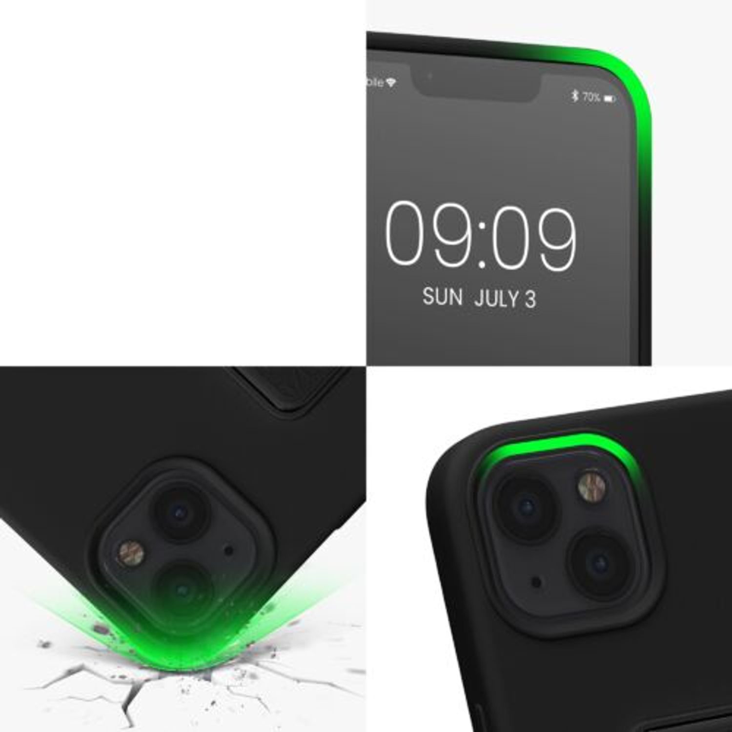 Husa Kwmobile pentru Apple iPhone 13, Silicon, Negru, 58249.01 fotografia produsului View 8 L