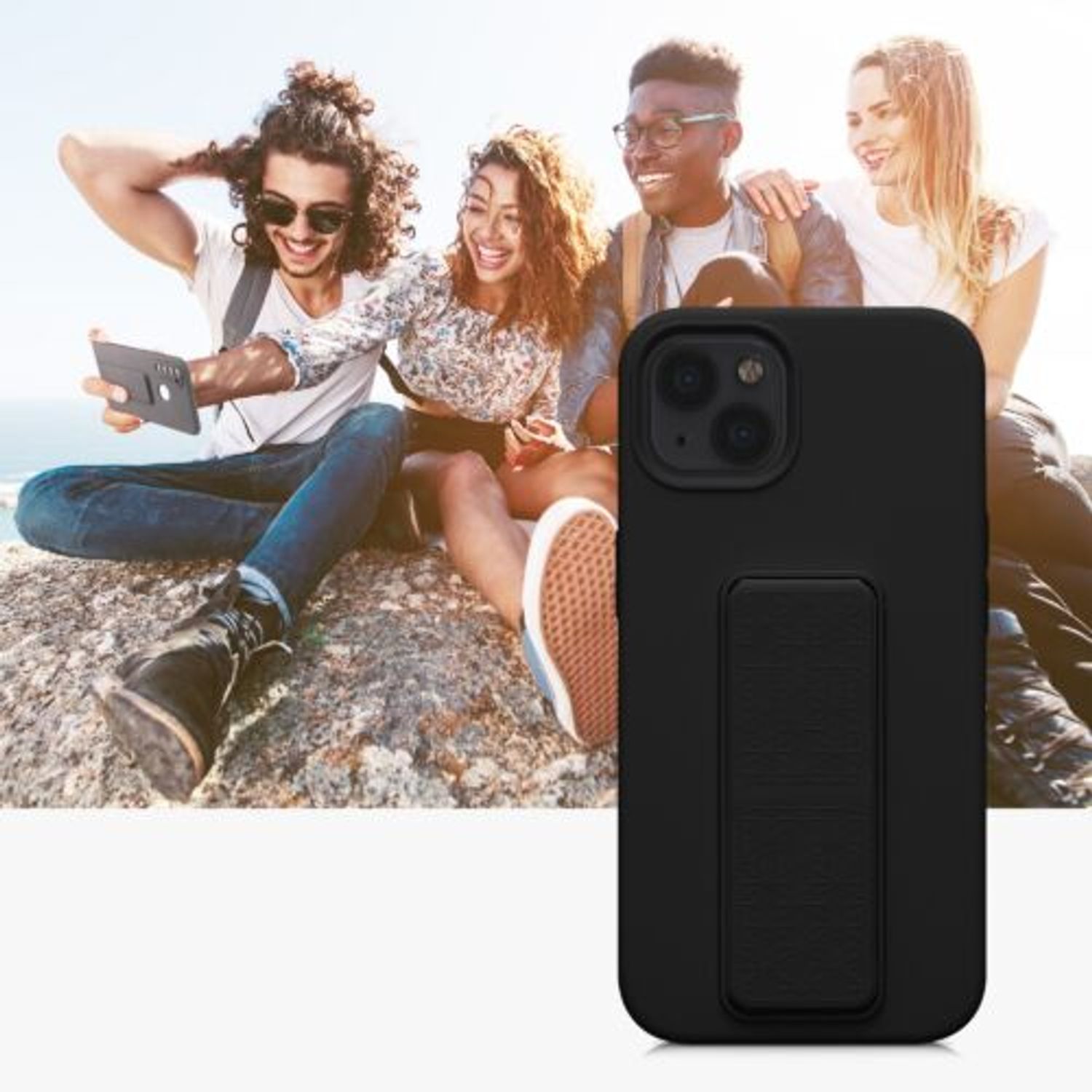 Husa Kwmobile pentru Apple iPhone 13, Silicon, Negru, 58249.01 fotografia produsului View 10 L