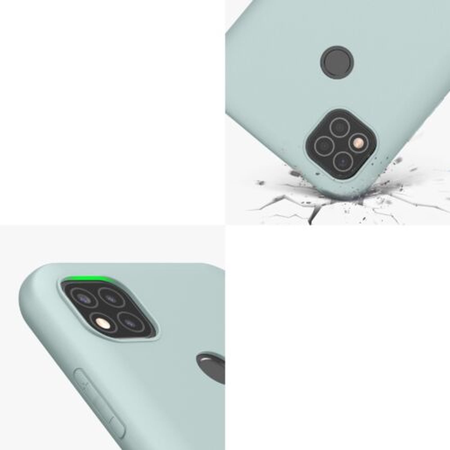 Husa Kwmobile pentru Xiaomi Redmi 9C, Silicon, Verde, 52850.200 fotografia produsului View 8 L