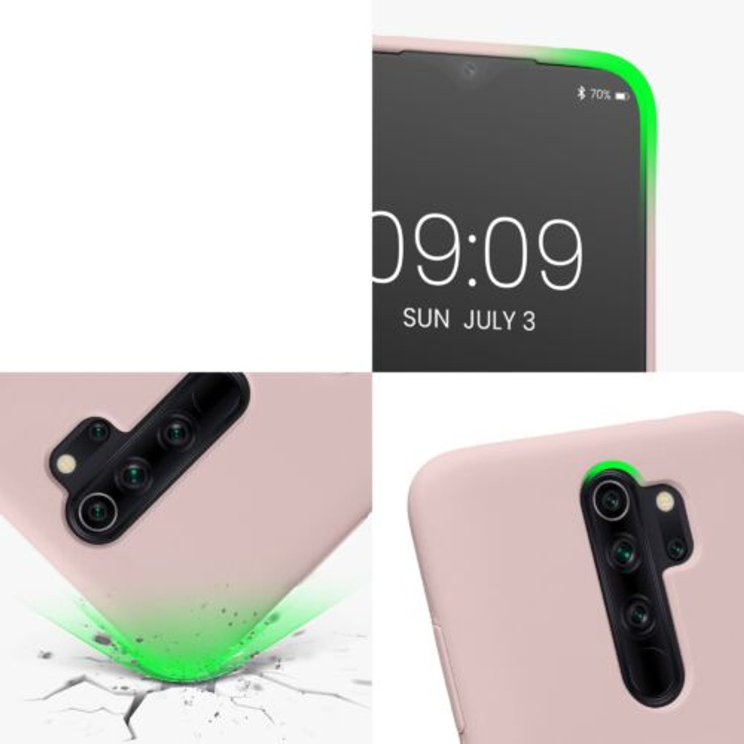 Husa Kwmobile pentru Xiaomi Redmi Note 8 Pro, Silicon, Roz, 58264.10 fotografia produsului View 8 L