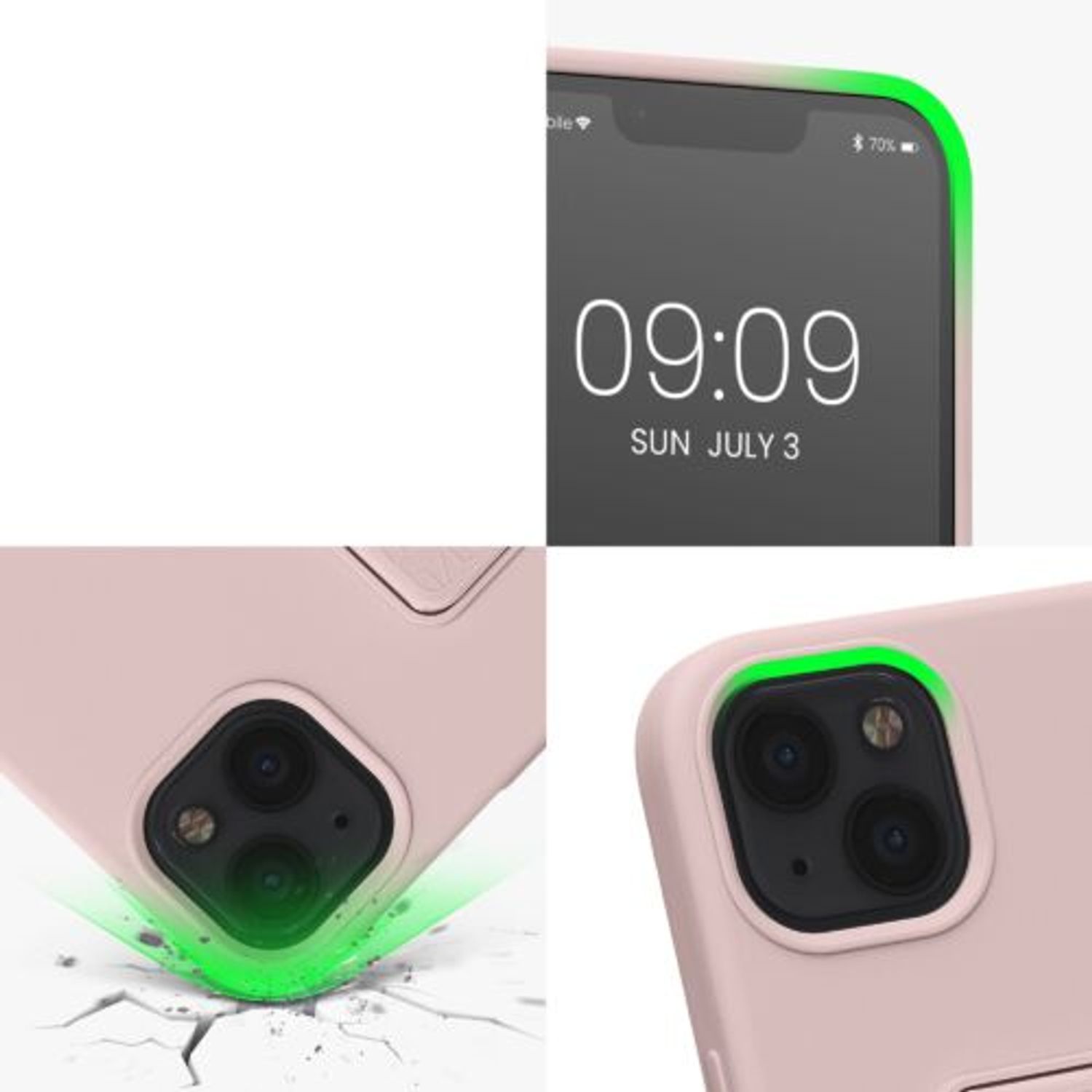 Husa Kwmobile pentru Apple iPhone 13, Silicon, Roz, 58249.10 fotografia produsului View 8 L