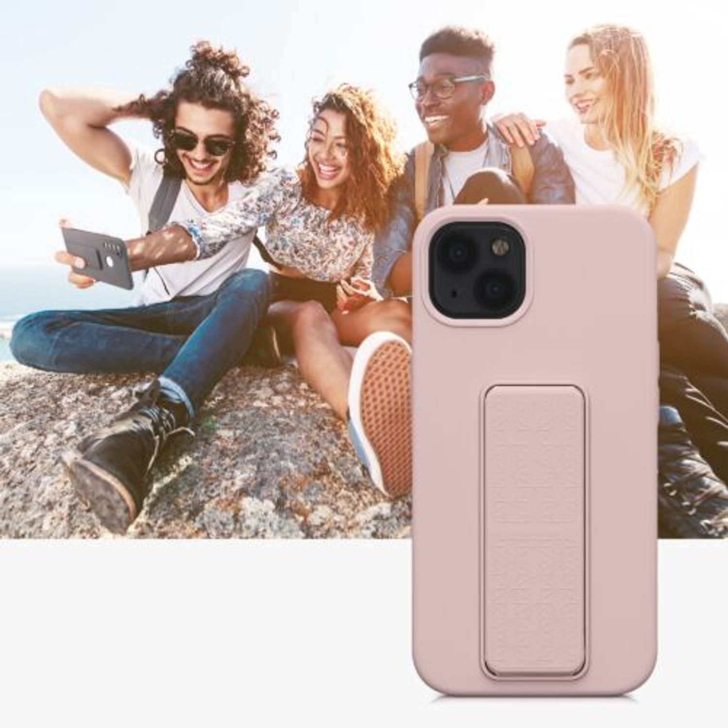 Husa Kwmobile pentru Apple iPhone 13, Silicon, Roz, 58249.10 fotografia produsului View 10 L