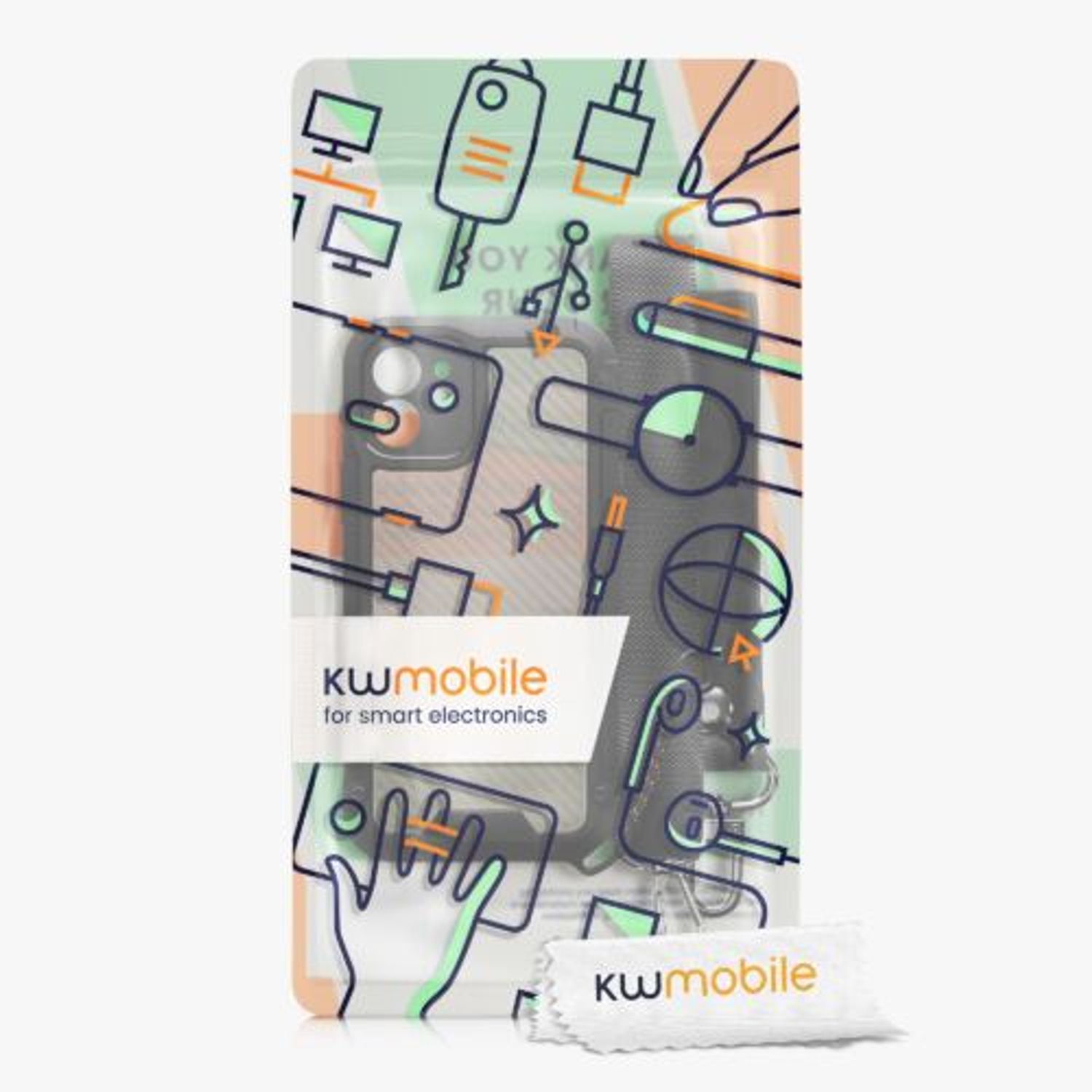 Husa Kwmobile pentru Apple iPhone 12/iPhone 12 Pro, Silicon, Negru, 58288.01 fotografia produsului View 8 L