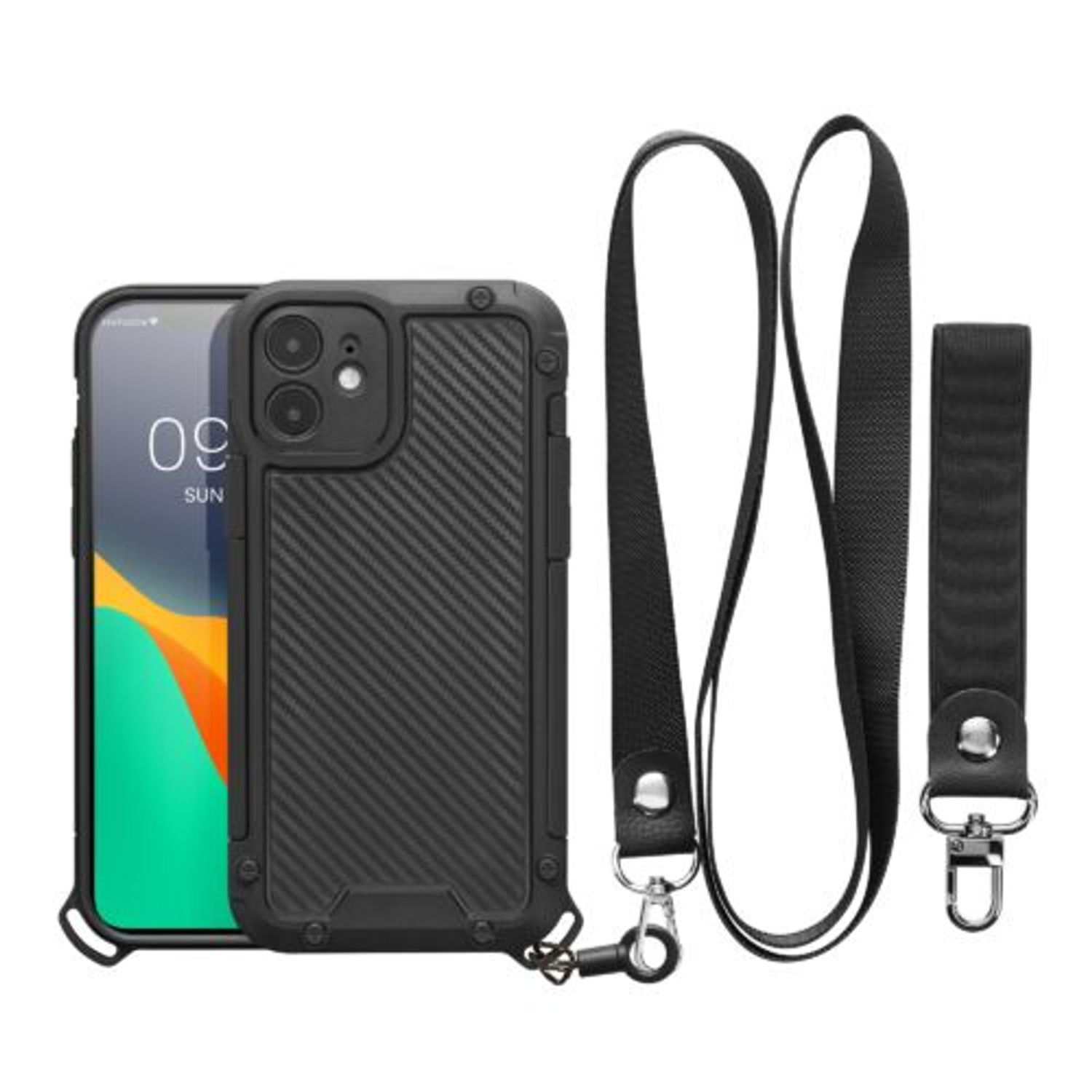 Husa Kwmobile pentru Apple iPhone 12/iPhone 12 Pro, Silicon, Negru, 58288.01 fotografia produsului