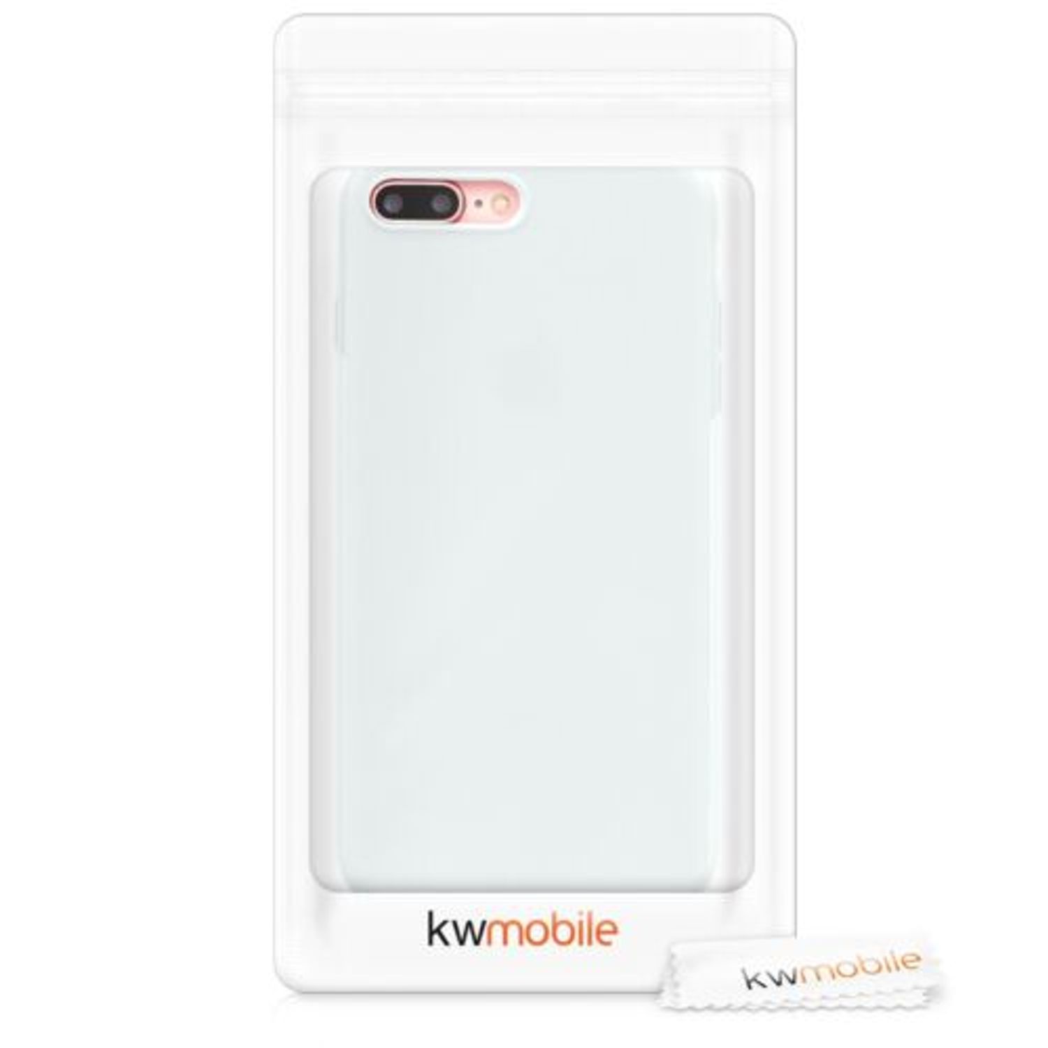 Husa pentru Apple iPhone 8 Plus/iPhone 7 Plus, Silicon, Alb, 39499.48 fotografia produsului View 7 L