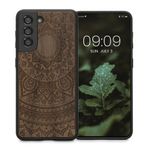 Husa Kwmobile pentru Samsung Galaxy S21, Lemn, Maro, 55082.04 fotografia produsului