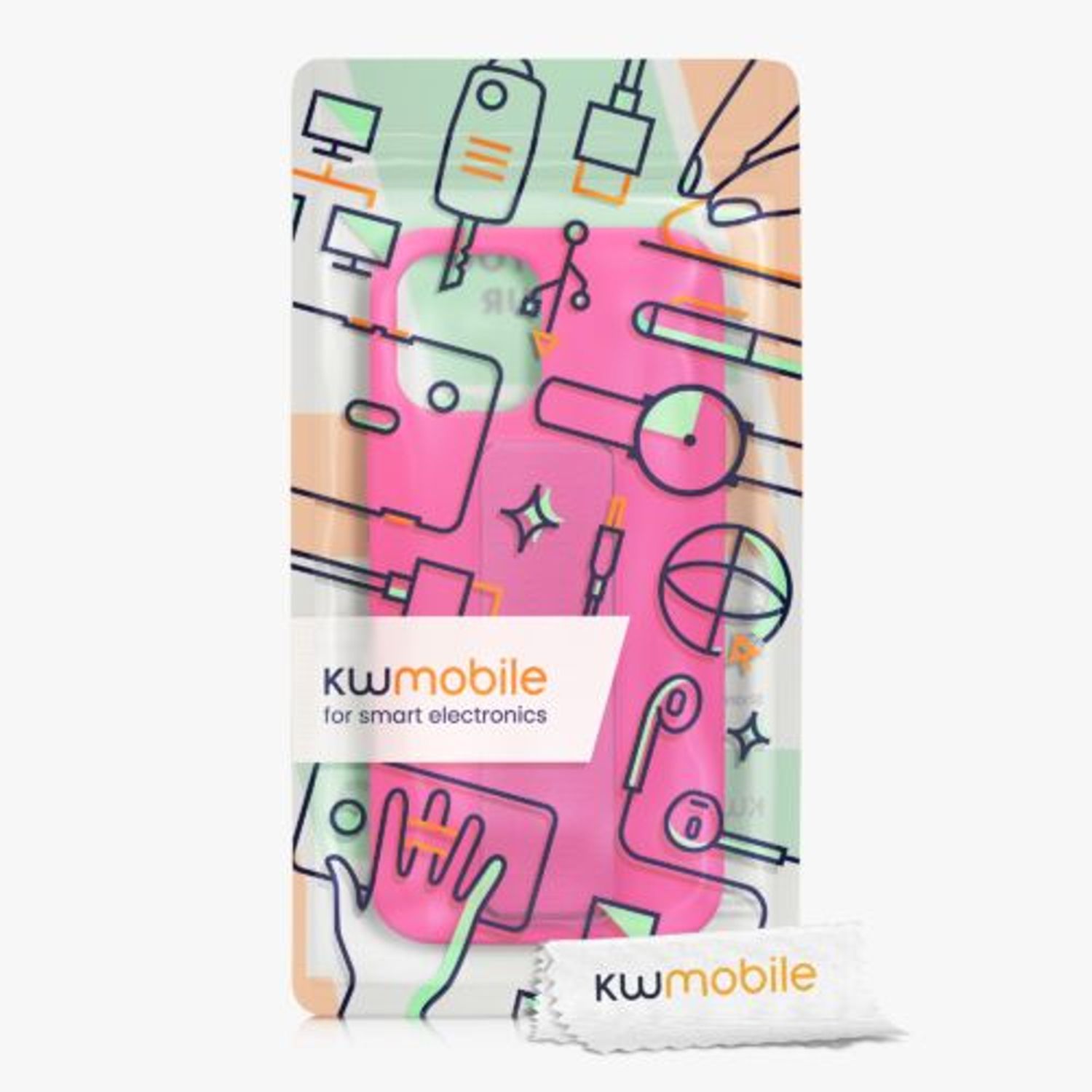 Husa Kwmobile pentru Apple iPhone 12 Pro Max, Silicon, Roz, 58284.77 fotografia produsului View 7 L