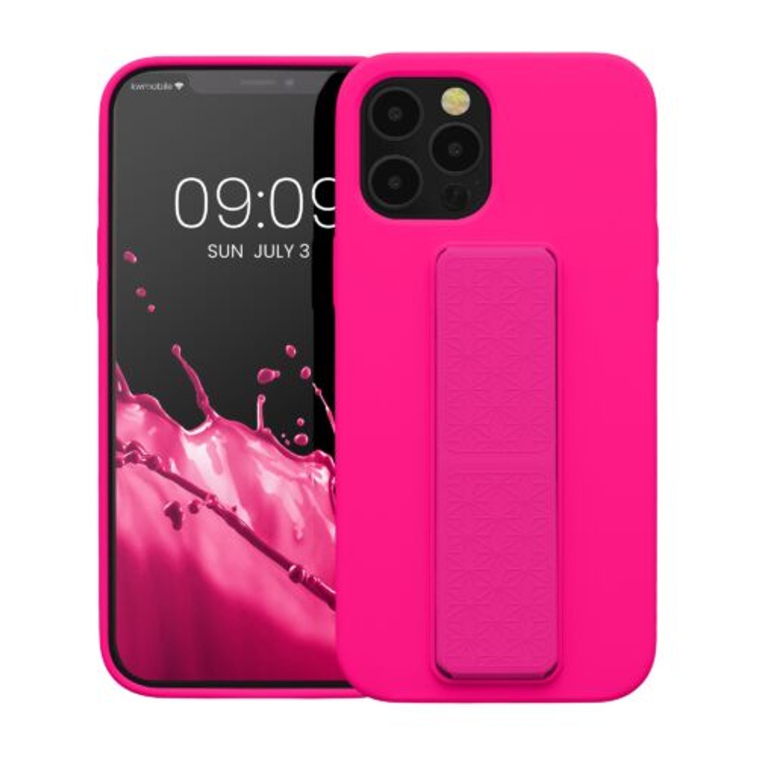 Husa Kwmobile pentru Apple iPhone 12 Pro Max, Silicon, Roz, 58284.77 fotografia produsului