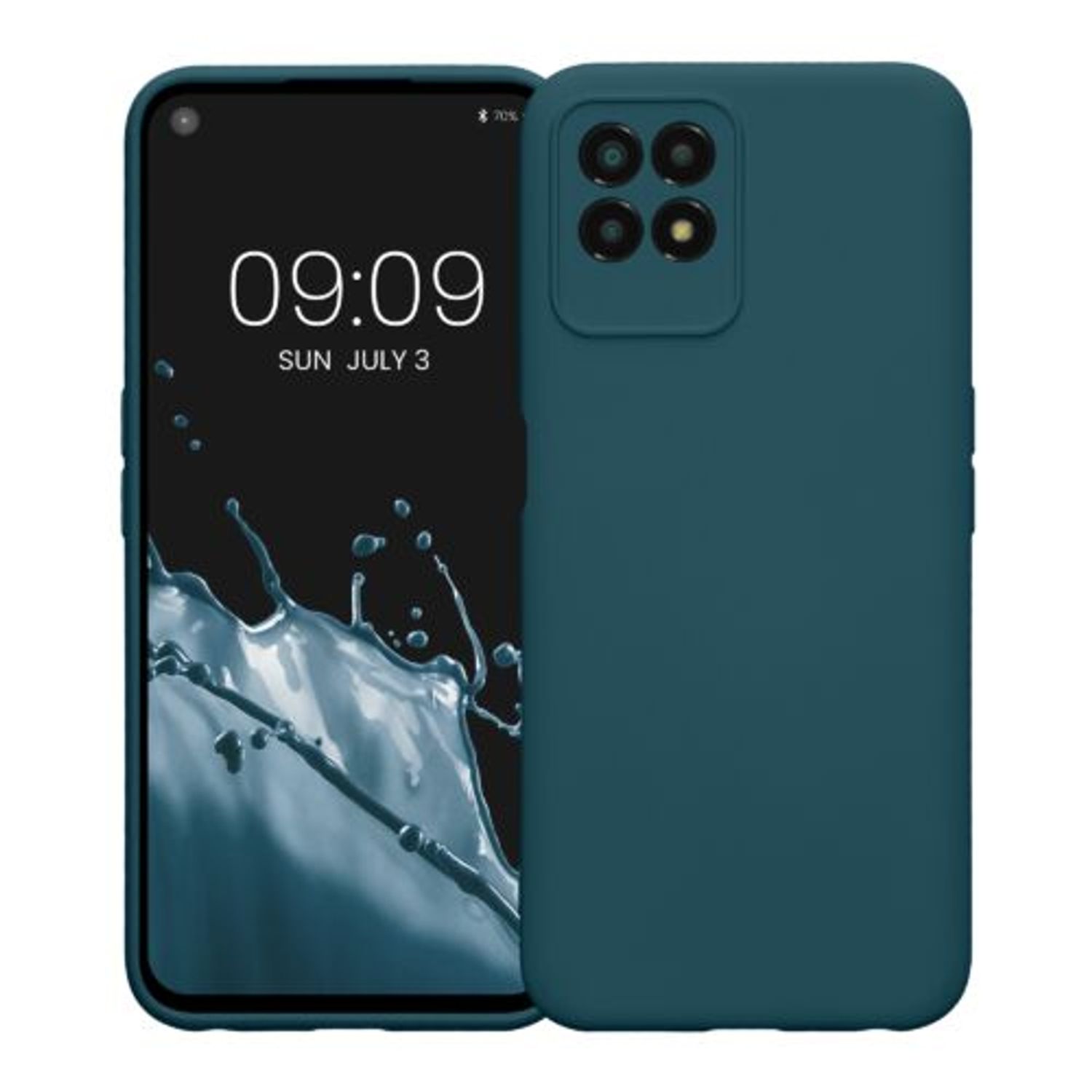Husa Kwmobile pentru Realme 8i, Silicon, Verde, 58293.57 fotografia produsului