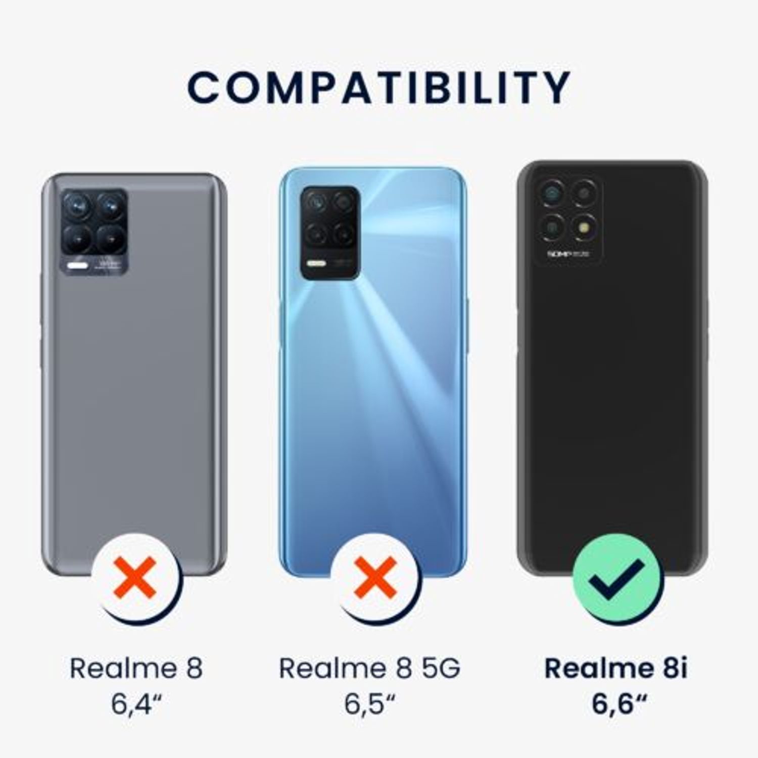 Husa Kwmobile pentru Realme 8i, Silicon, Verde, 58293.57 fotografia produsului View 5 L