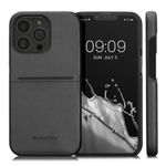 Husa Kwmobile pentru Apple iPhone 13 Pro, Piele ecologica, Negru, 58275.01 fotografia produsului
