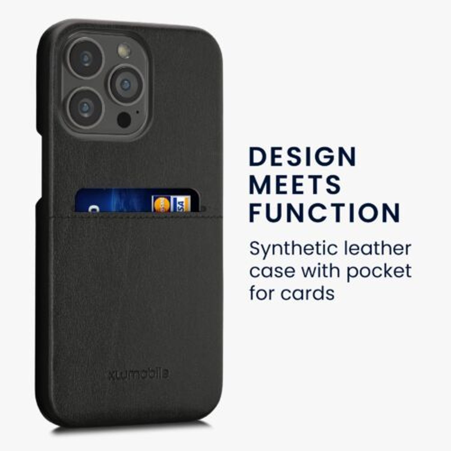 Husa Kwmobile pentru Apple iPhone 13 Pro, Piele ecologica, Negru, 58275.01 fotografia produsului View 2 L