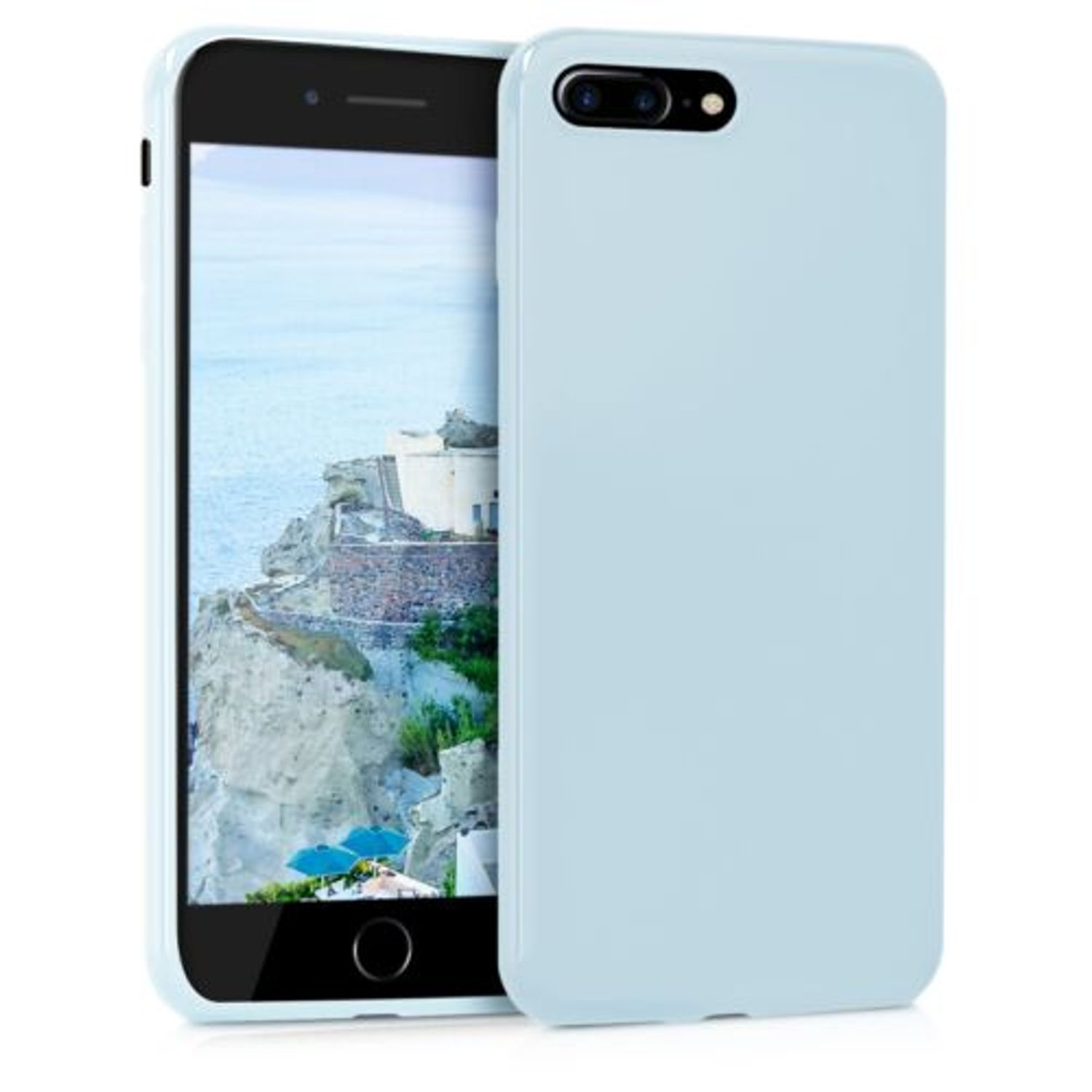 Husa pentru Apple iPhone 8 Plus/iPhone 7 Plus, Silicon, Albastru, 39499.58 fotografia produsului