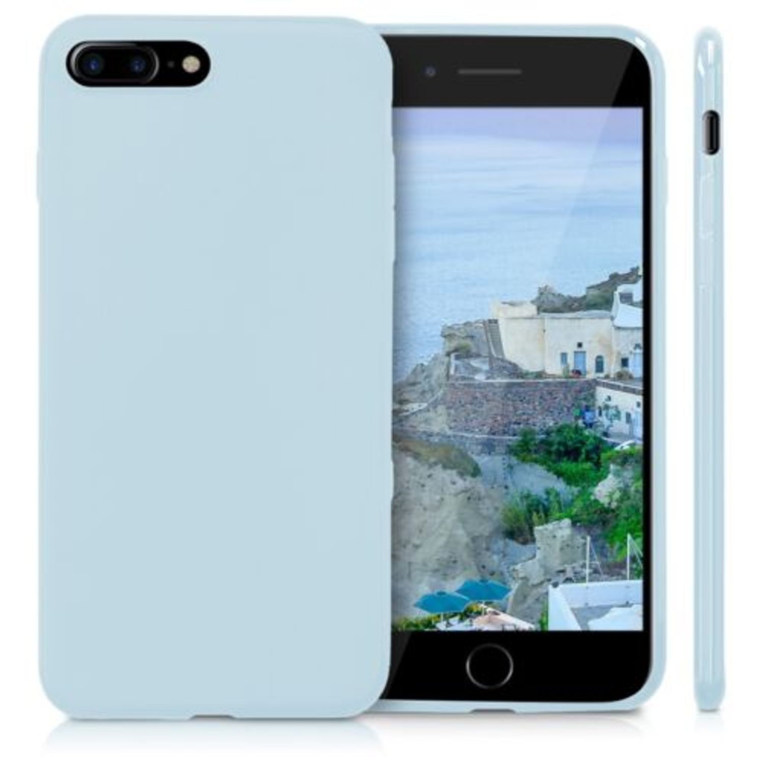 Husa pentru Apple iPhone 8 Plus/iPhone 7 Plus, Silicon, Albastru, 39499.58 fotografia produsului View 2 L