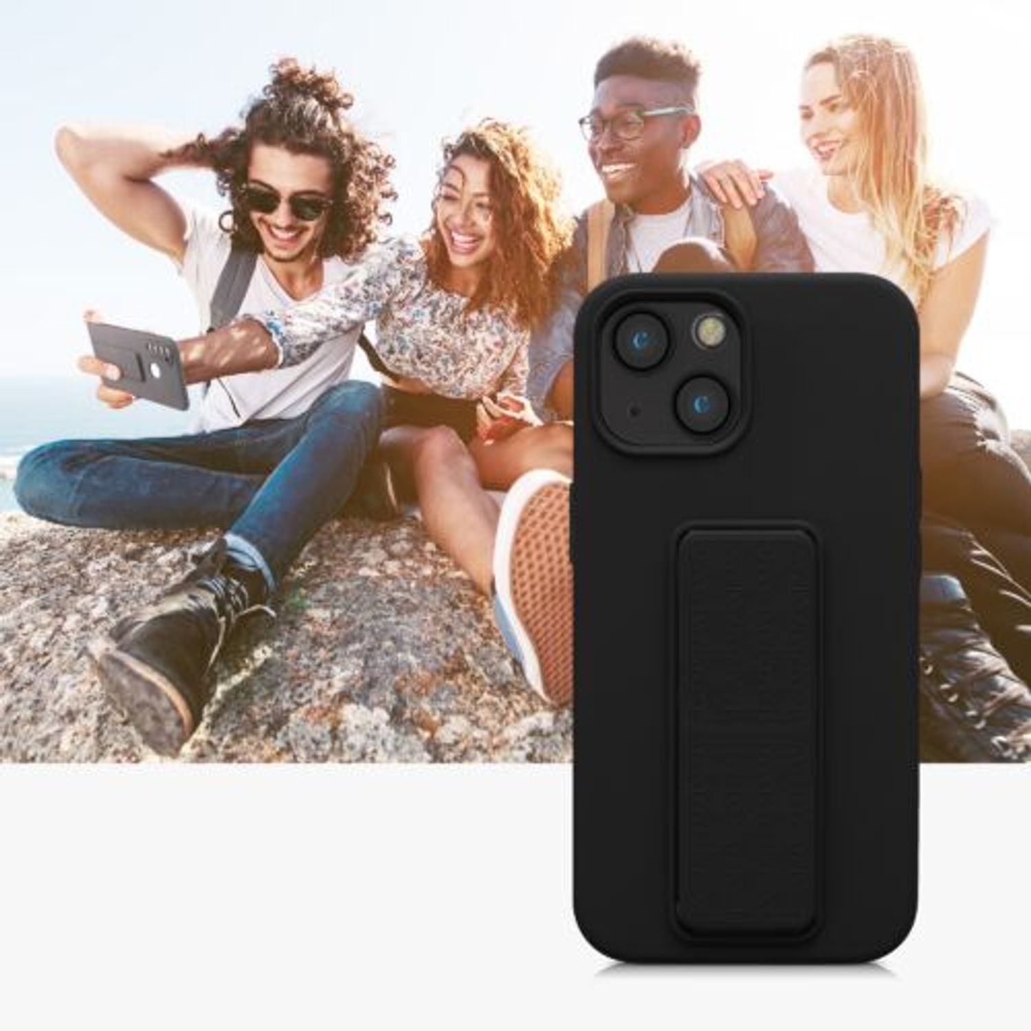 Husa Kwmobile pentru Apple iPhone 13 Mini, Silicon, Negru, 58276.01 fotografia produsului View 10 L