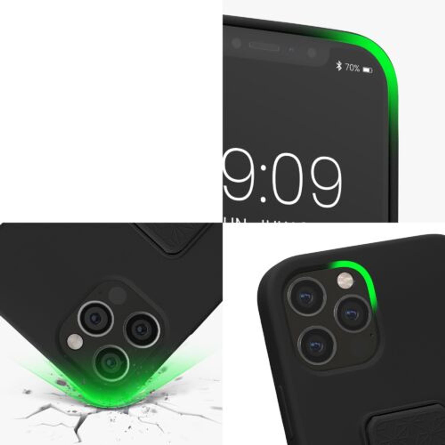 Husa Kwmobile pentru Apple iPhone 12/iPhone 12 Pro, Silicon, Negru, 58283.01 fotografia produsului View 8 L