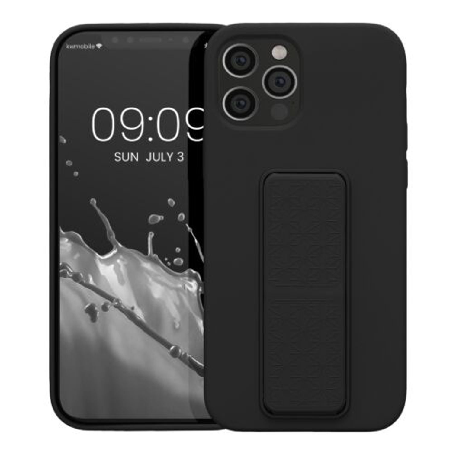 Husa Kwmobile pentru Apple iPhone 12/iPhone 12 Pro, Silicon, Negru, 58283.01 fotografia produsului