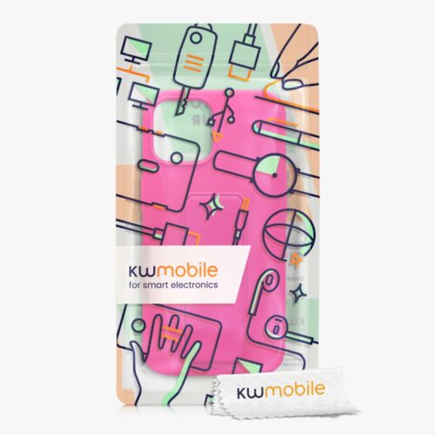 Husa Kwmobile pentru Apple iPhone 13 Mini, Silicon, Roz, 58276.77 fotografia produsului View 7 L