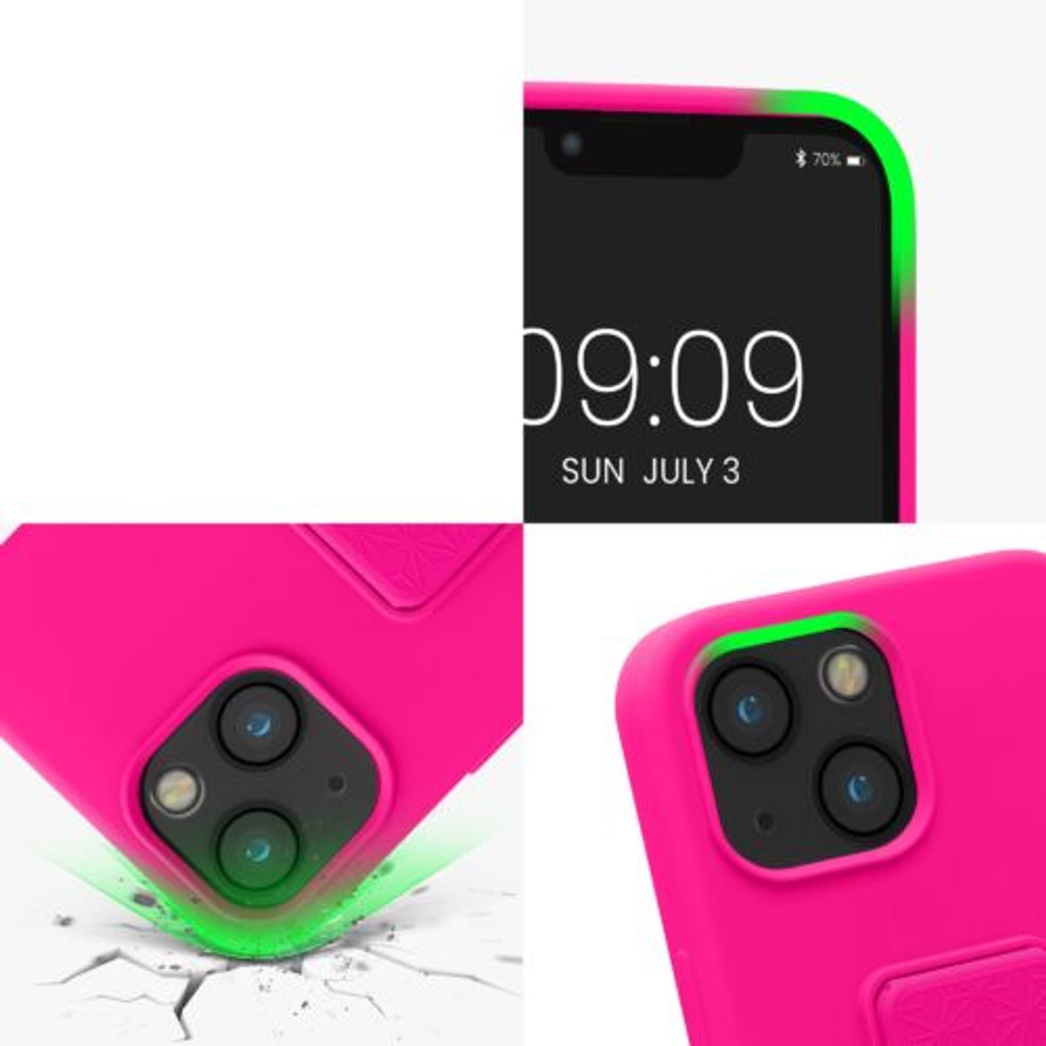 Husa Kwmobile pentru Apple iPhone 13 Mini, Silicon, Roz, 58276.77 fotografia produsului View 9 L