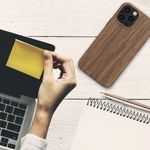 Husa Kwmobile pentru Apple iPhone 12 Pro Max, Lemn, Maro, 58299.01 fotografia produsului View 2 S