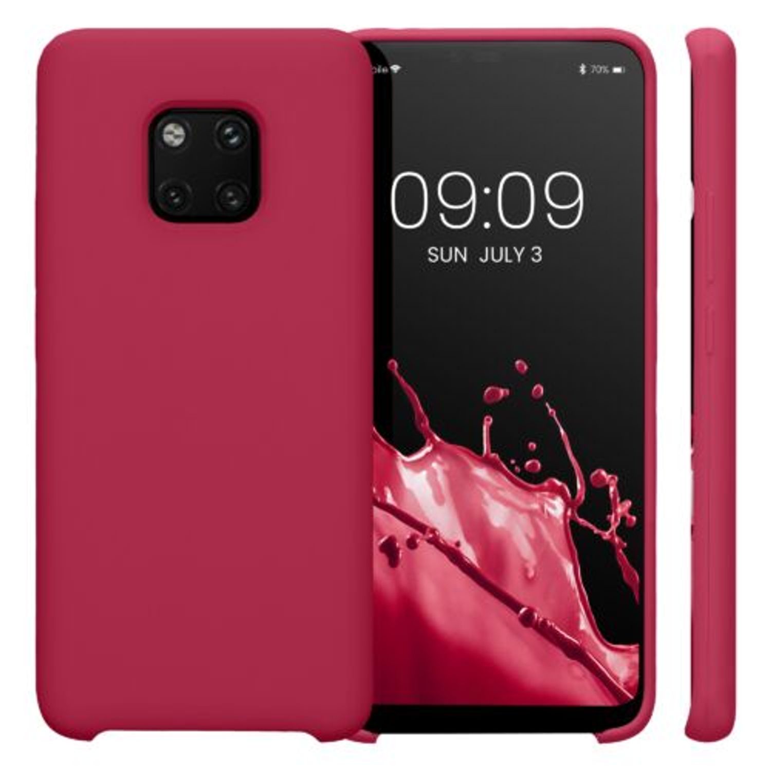 Husa Kwmobile pentru Huawei Mate 20 Pro, Silicon, Rosu, 52287.229 fotografia produsului