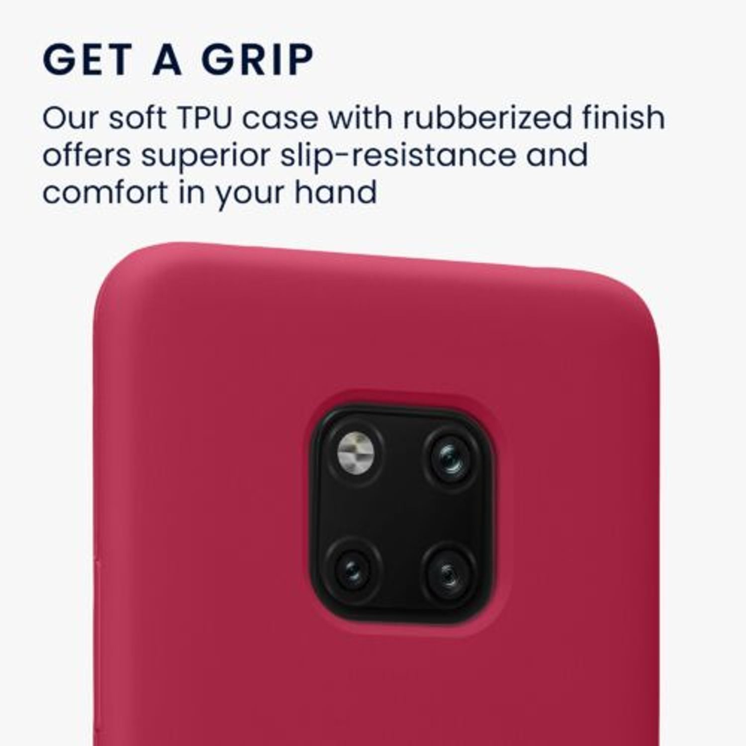 Husa Kwmobile pentru Huawei Mate 20 Pro, Silicon, Rosu, 52287.229 fotografia produsului View 3 L