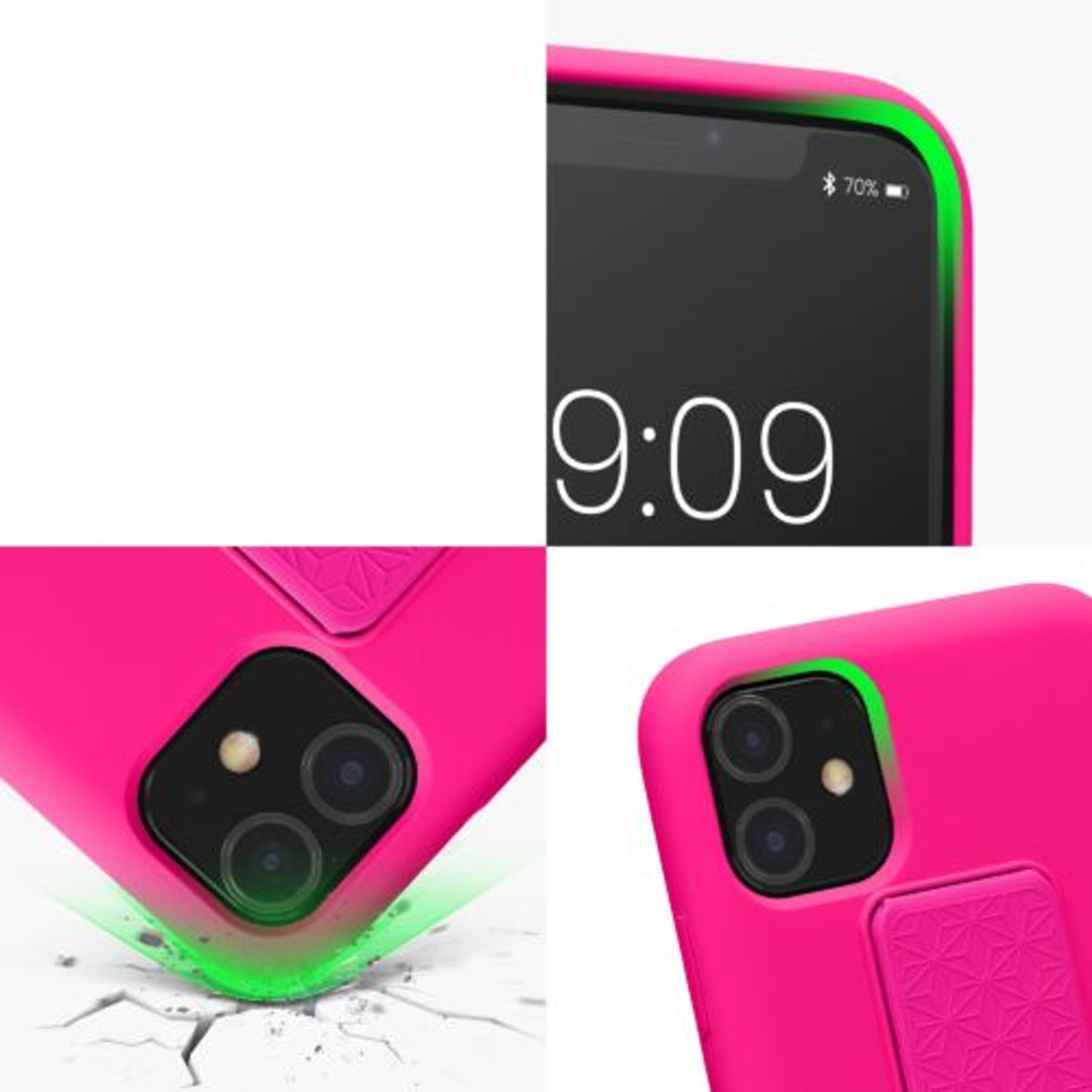 Husa Kwmobile pentru Apple iPhone 11, Silicon, Roz, 58280.77 fotografia produsului View 9 L