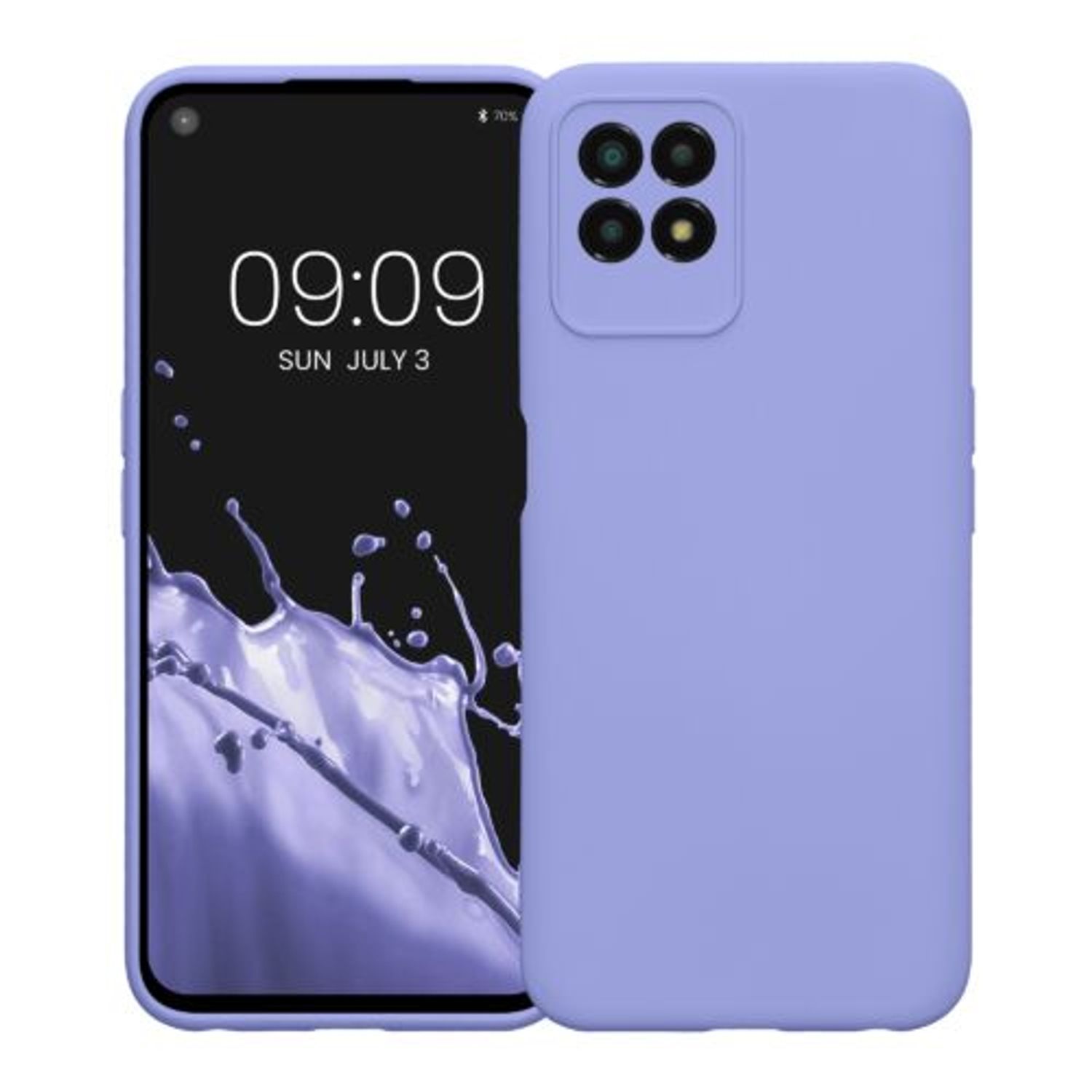Husa Kwmobile pentru Realme 8i, Silicon, Albastru, 58293.108 fotografia produsului