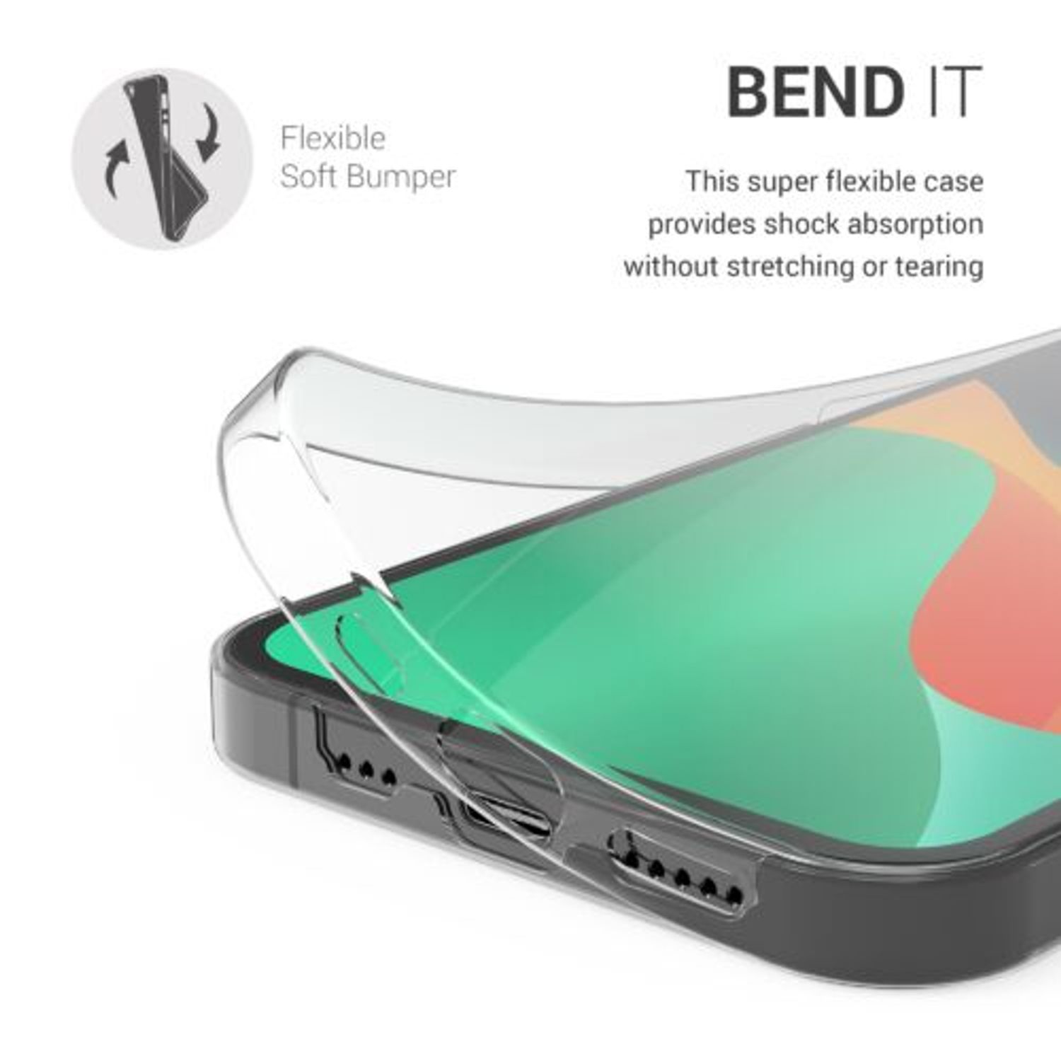 Husa Kwmobile pentru Apple iPhone 13 Pro, Silicon, Transparent, 58272.03 fotografia produsului View 2 L