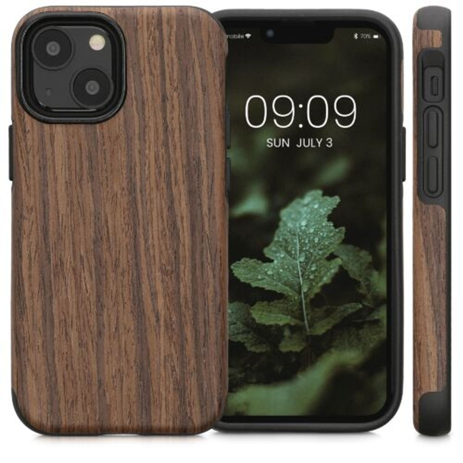 Husa Kwmobile pentru Apple iPhone 13 Mini, Lemn, Maro, 58301.01 fotografia produsului