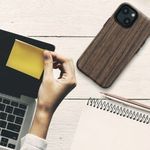 Husa Kwmobile pentru Apple iPhone 13 Mini, Lemn, Maro, 58301.01 fotografia produsului View 2 S