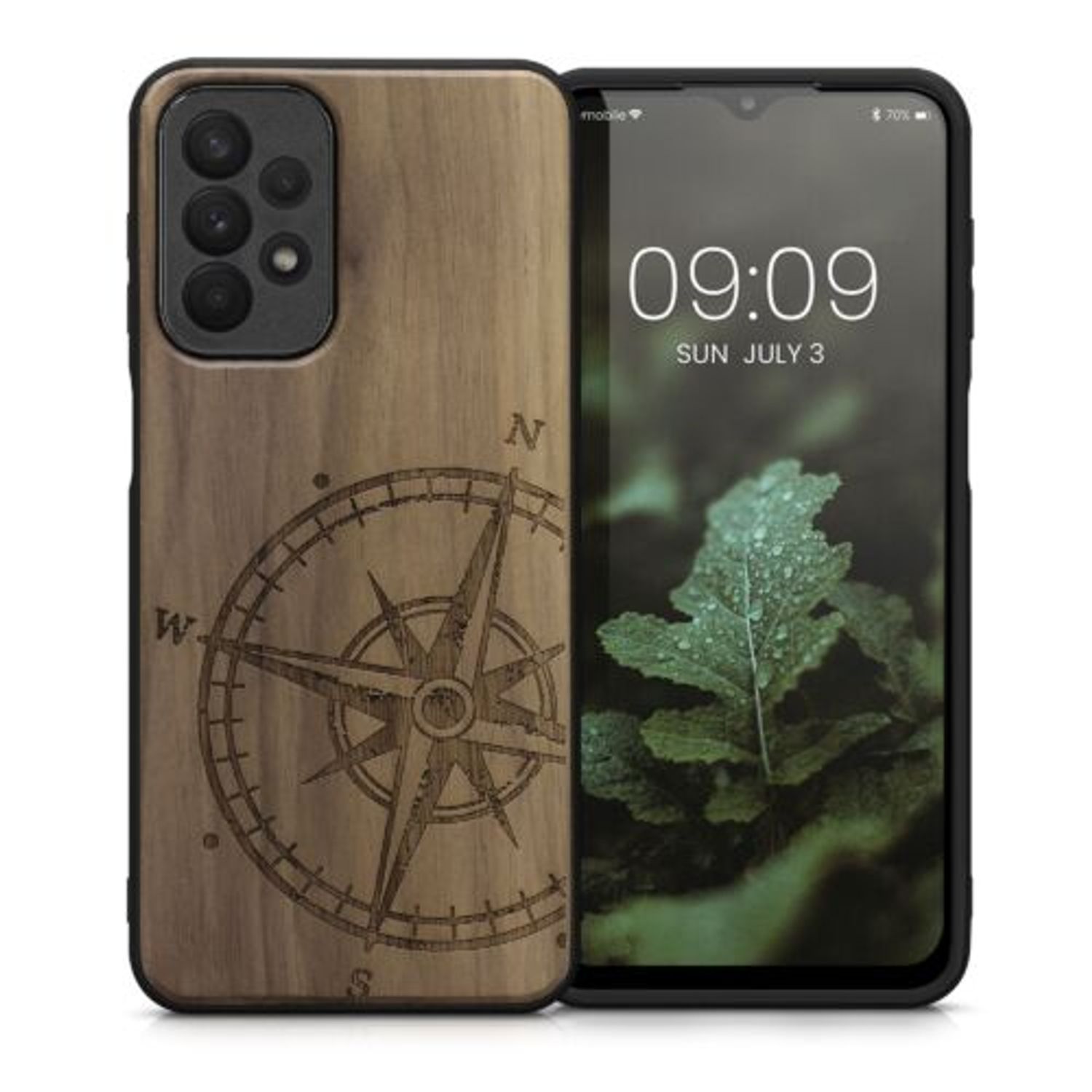 Husa Kwmobile pentru Samsung Galaxy A23, Lemn, Maro, 58314.02 fotografia produsului
