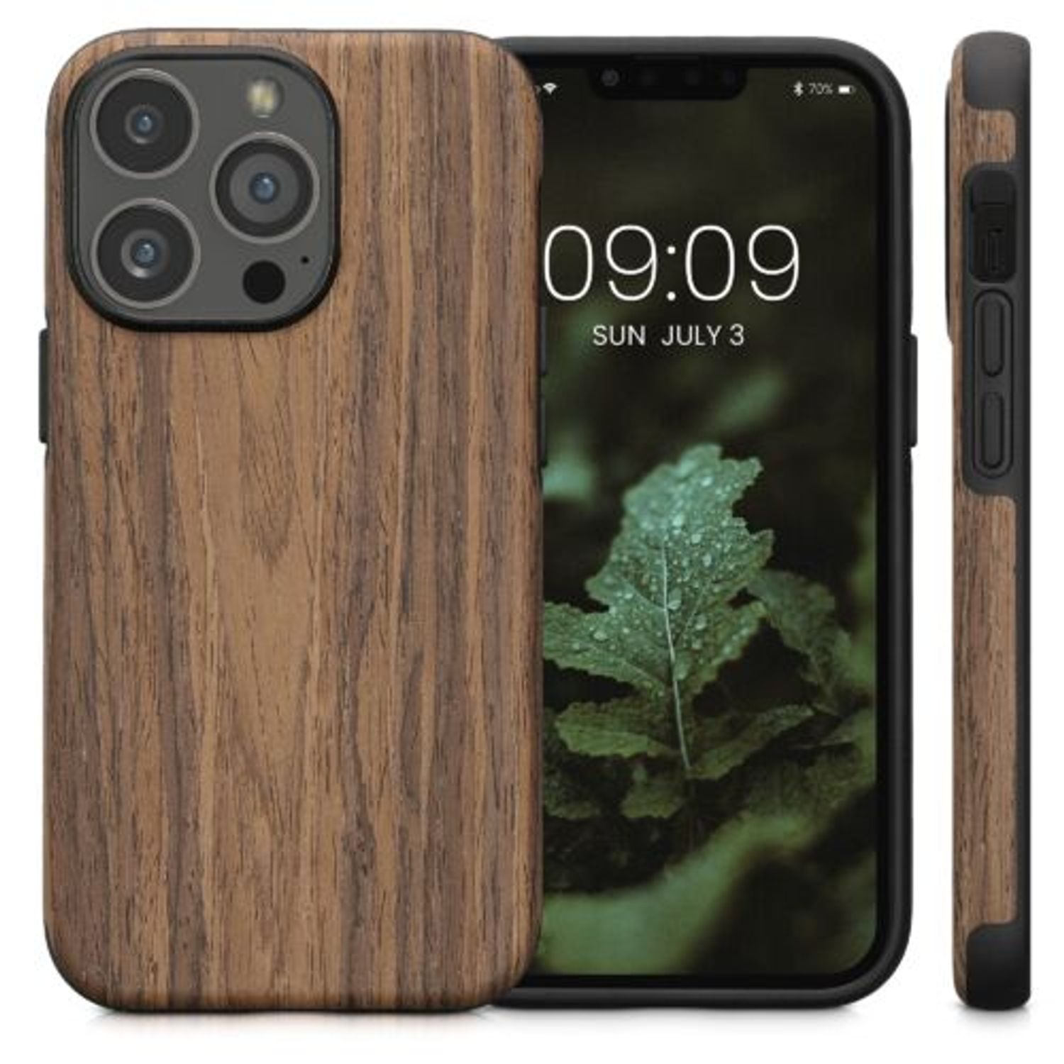Husa Kwmobile pentru Apple iPhone 13 Pro, Lemn, Maro, 58303.01 fotografia produsului