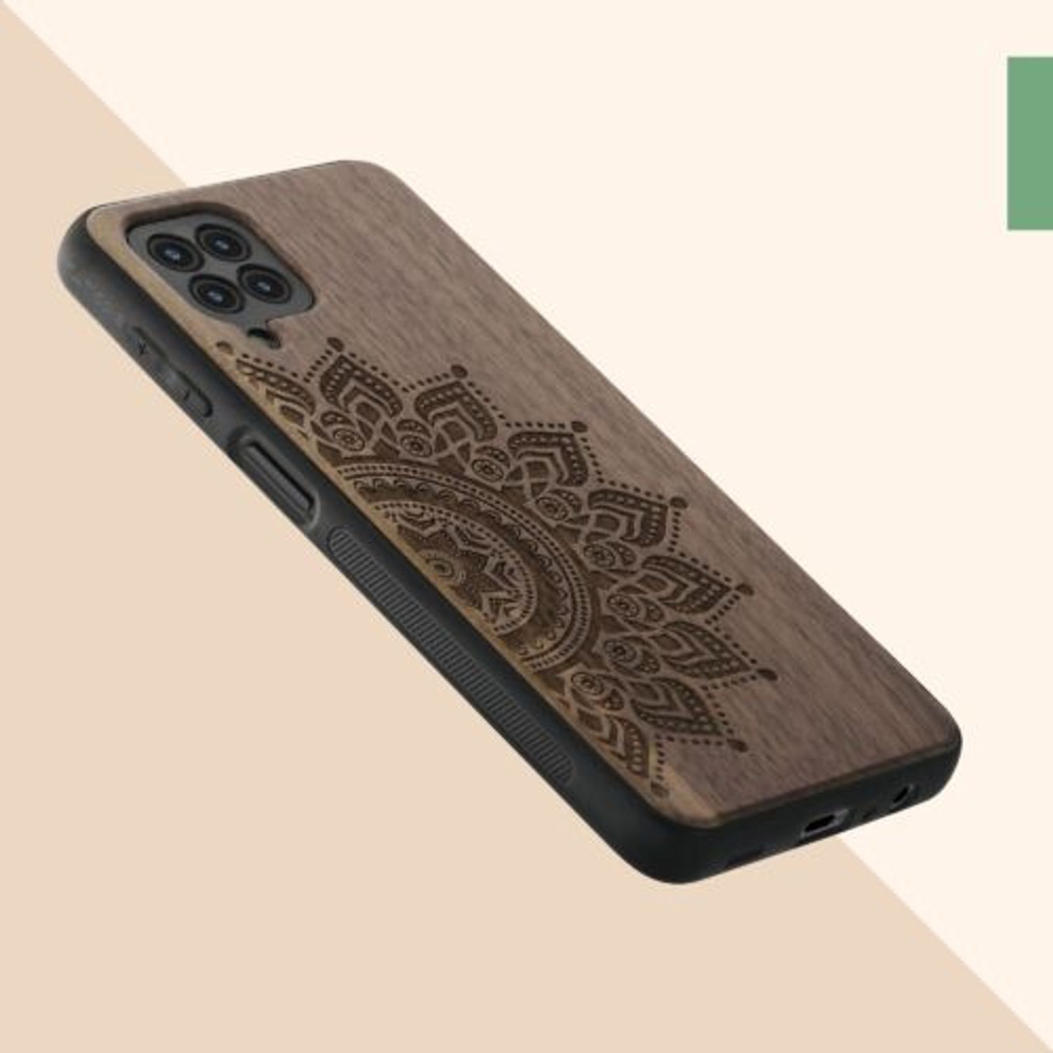 Husa Kwmobile pentru Samsung Galaxy M22, Lemn, Maro, 58309.01 fotografia produsului View 10 L