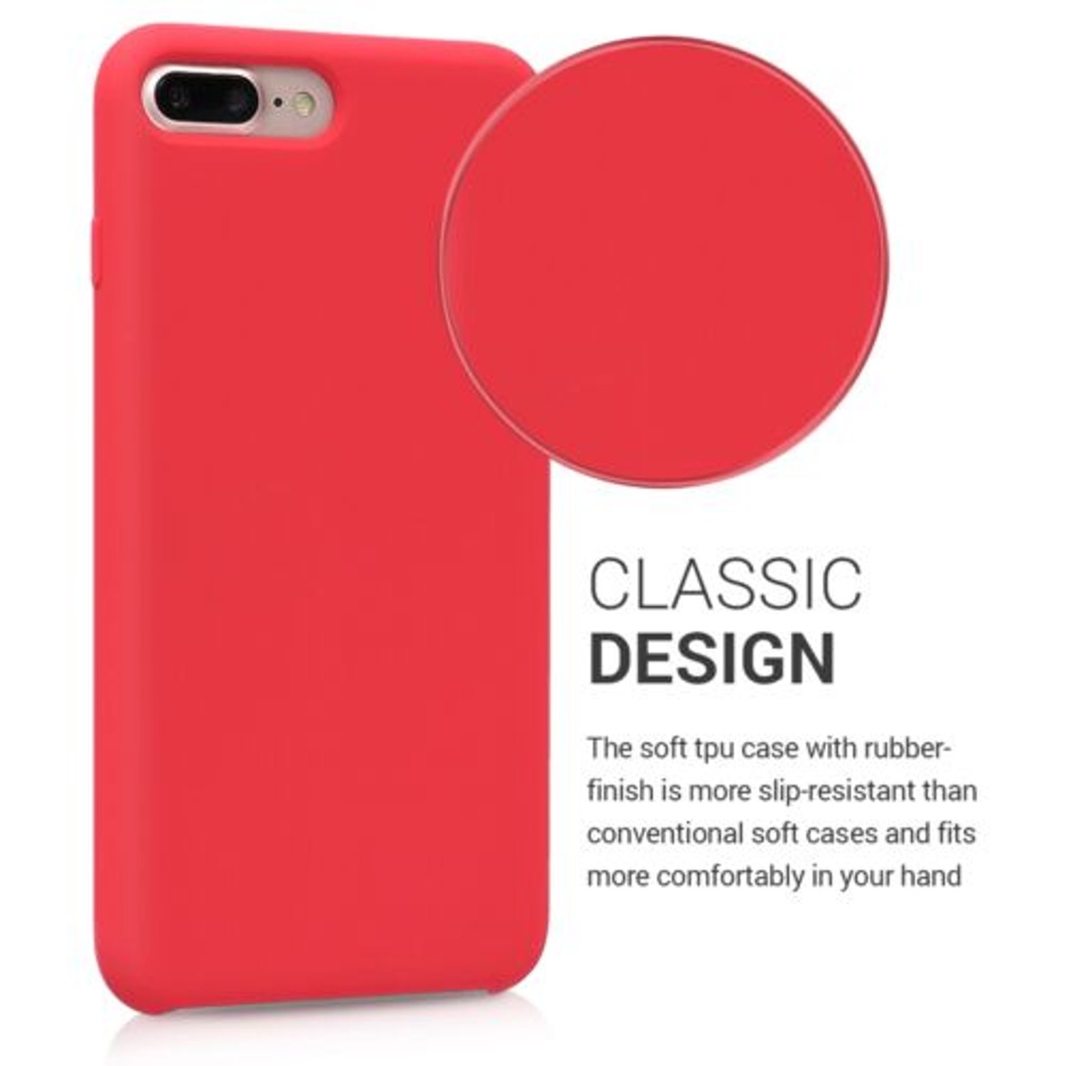 Husa pentru Apple iPhone 8 Plus/iPhone 7 Plus, Silicon, Rosu, 40842.111 fotografia produsului View 4 L