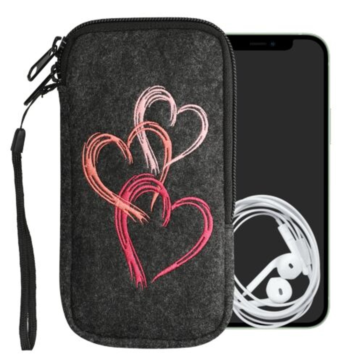Husa Universala Kwmobile marime XL - 6,8 inch, Microfibra, Multicolor, 49866.4.12 fotografia produsului