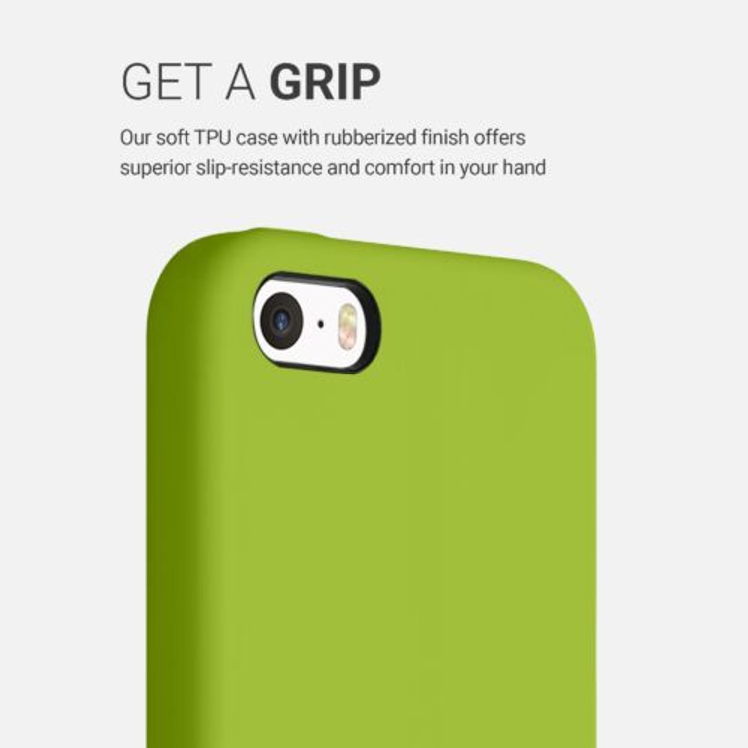 Husa pentru iPhone 5/iPhone 5s/iPhone SE, Silicon, Verde, 42766.220 fotografia produsului View 4 L