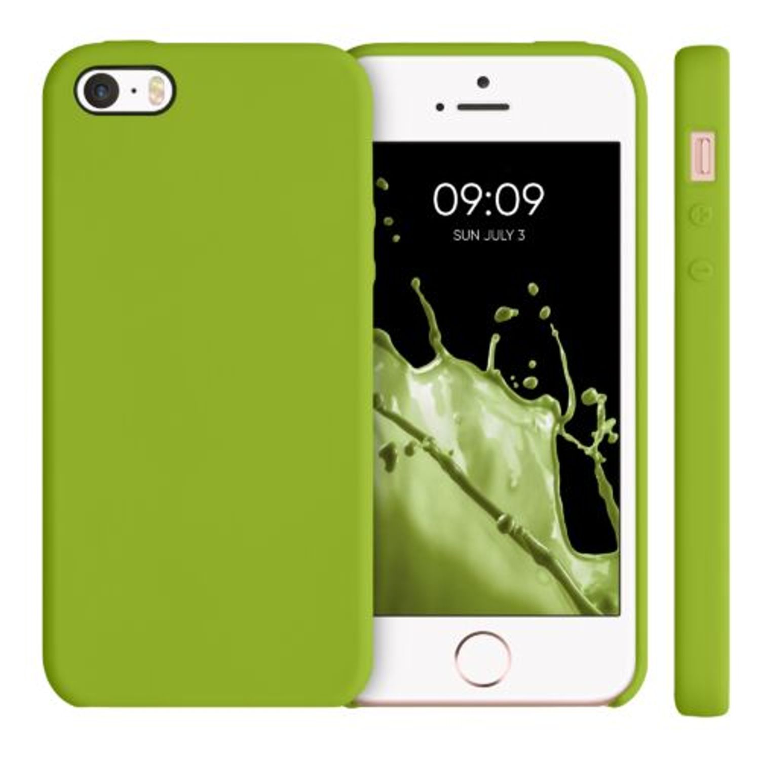 Husa pentru iPhone 5/iPhone 5s/iPhone SE, Silicon, Verde, 42766.220 fotografia produsului View 2 L
